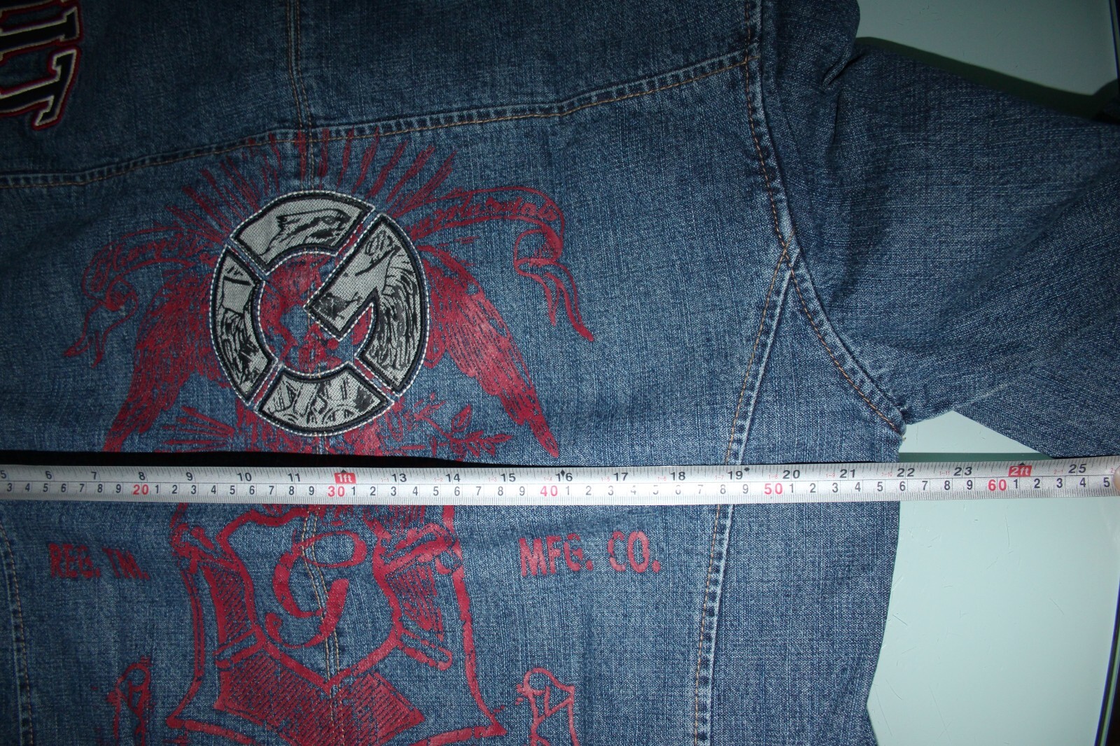 NEW G-Unit Men’s Denim Jacket Blue Jean Tools Of The Trade VTG Pit to Pit : 22″