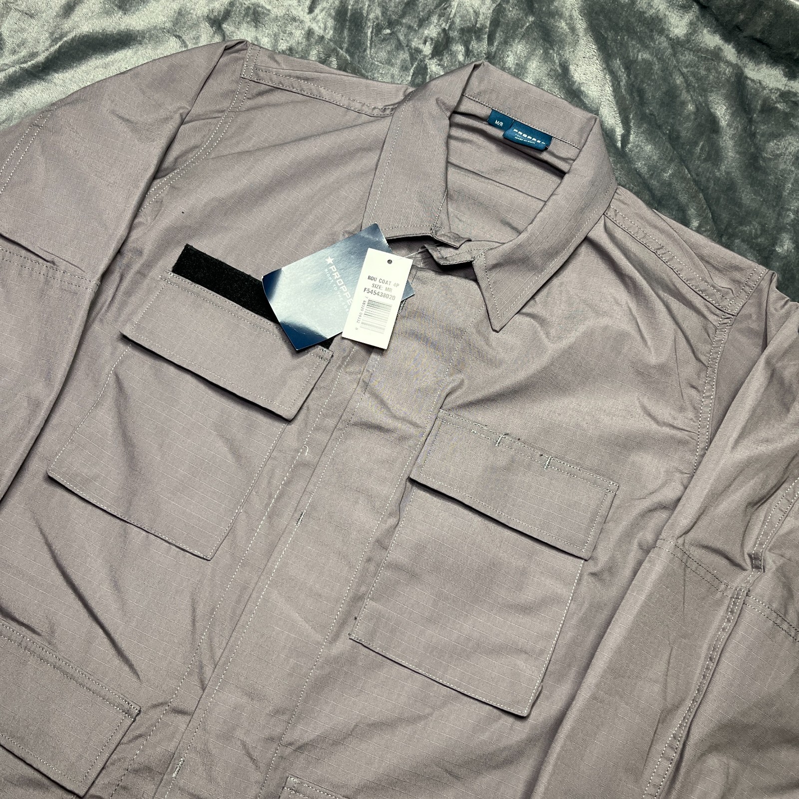 Propper BDU Coat Sz Medium Reg Gray Tactical Shirt Pockets Ripstop F545438020