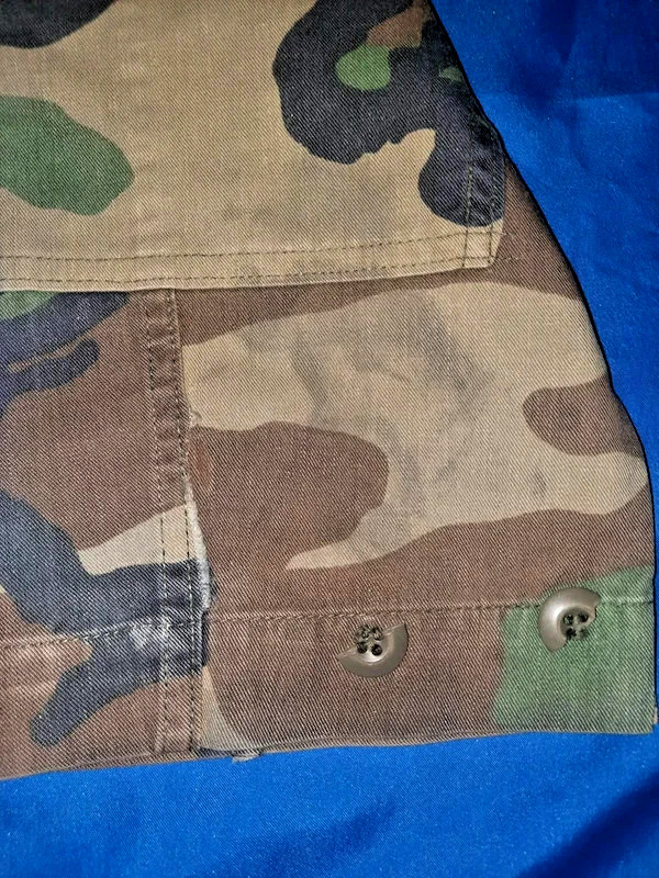 US Army 1st Pattern Woodland Camo BDU Twill Cotton Jacket USGI Surplus