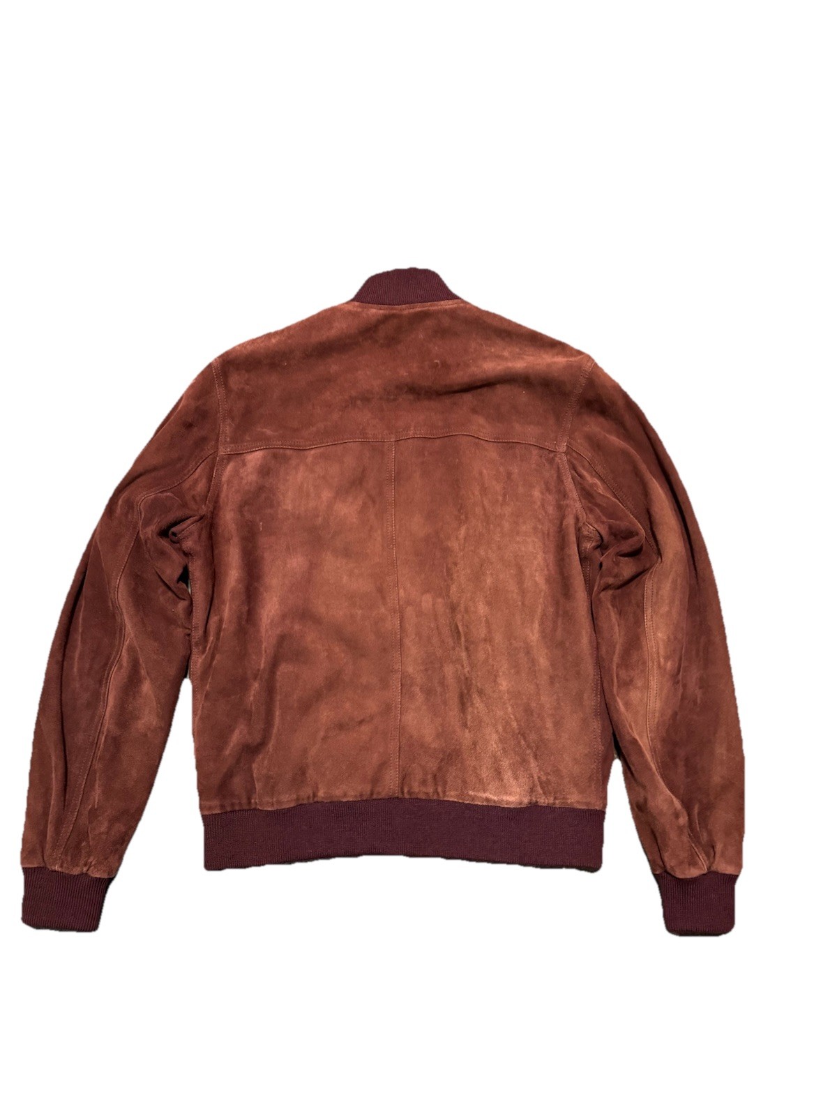Valstar Valstarino Burgundy Goat Suede Bomber Jacket Made in Italy IT 56 US XL