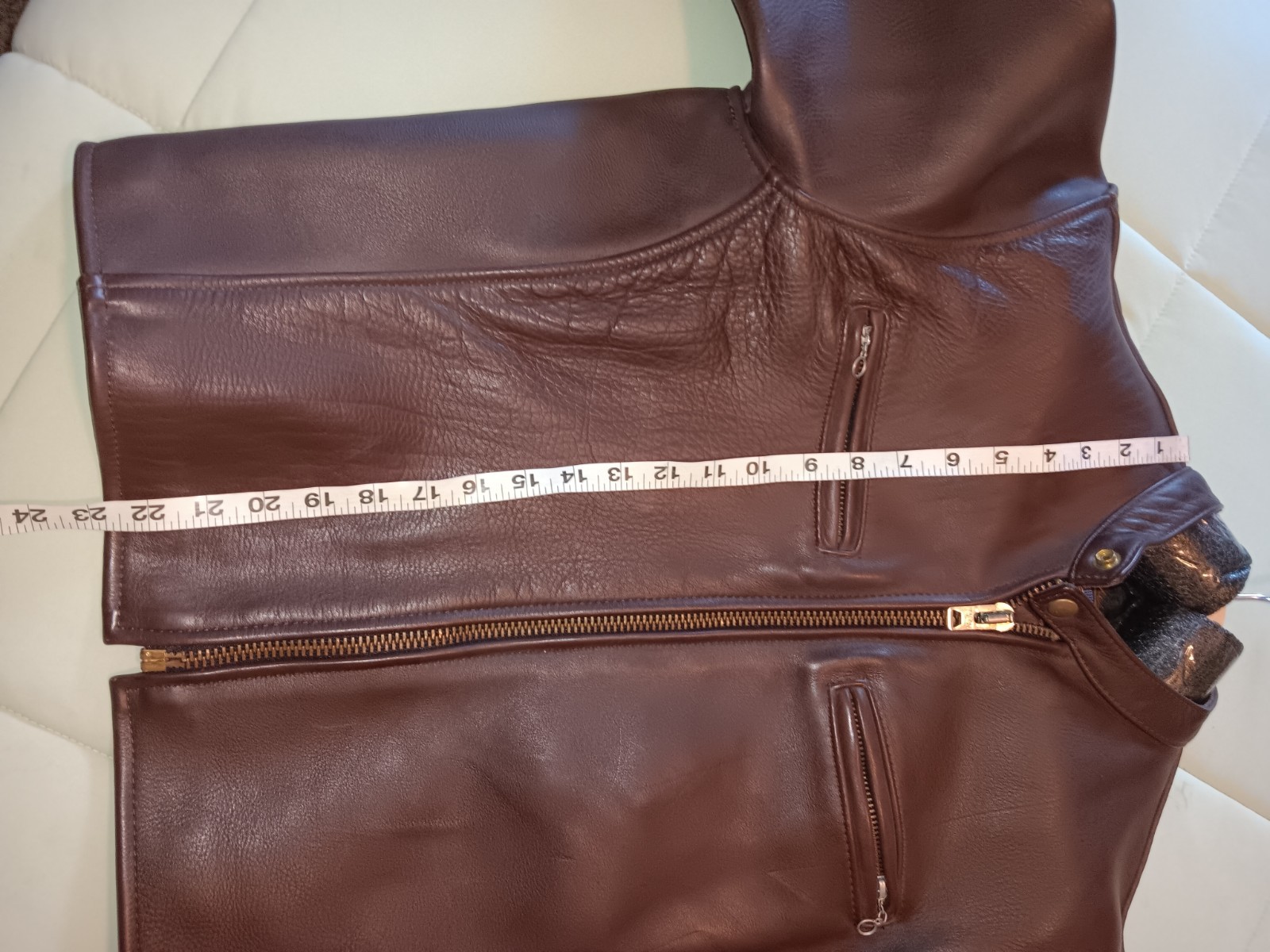 Vanson Comet Cafe Racer Leather Jacket, Size 42, Made In USA, Brown