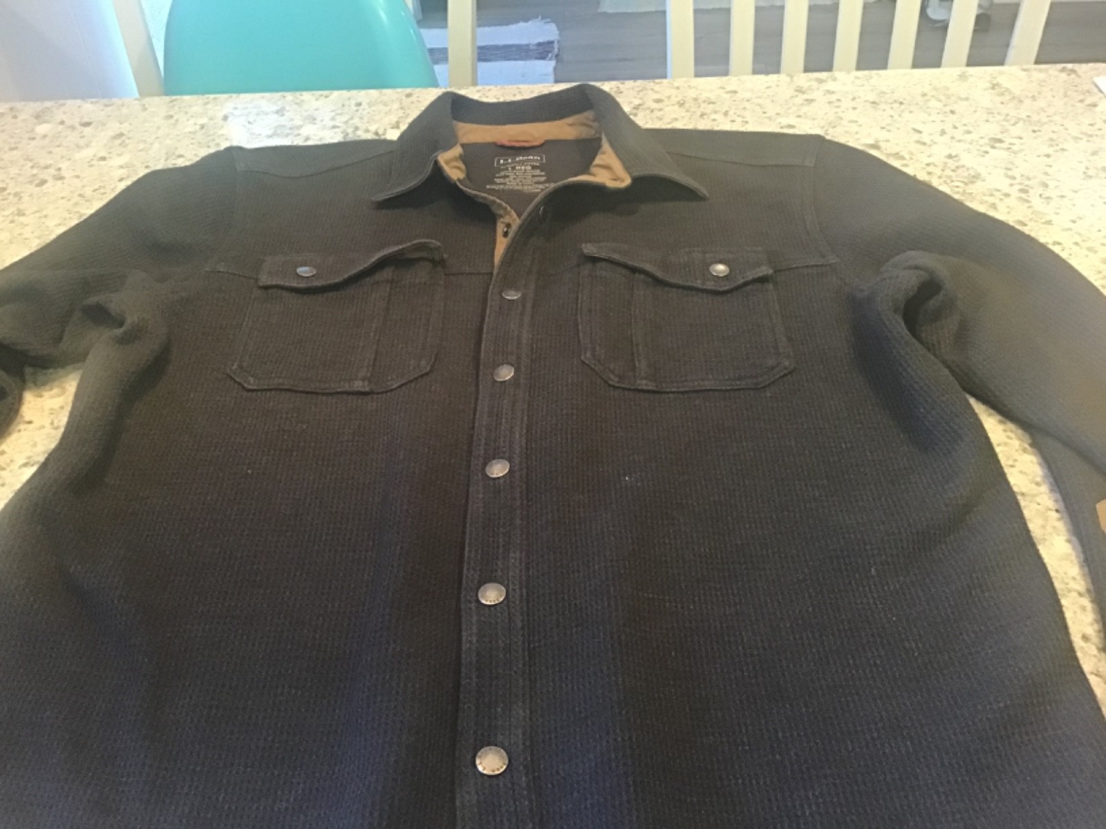LL Bean Polyester/Cotton Blend Shirt Men’s Large Slightly Fitted Shacket Jacket