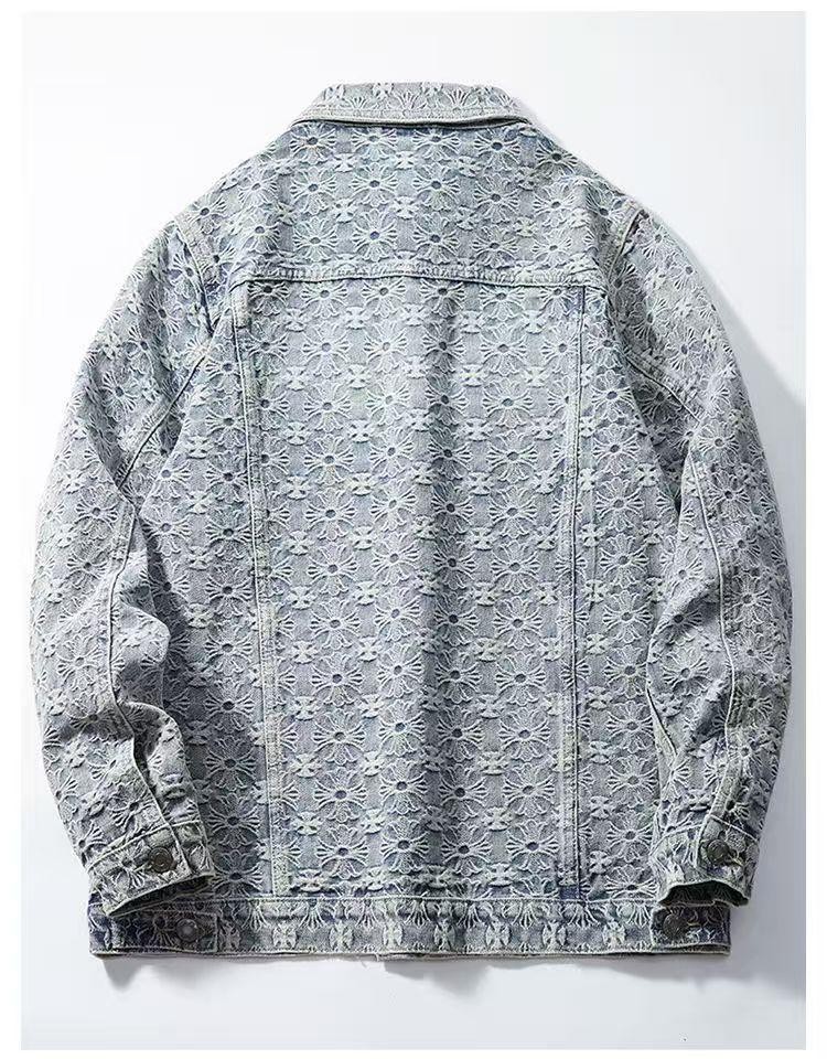 Luxury High Street Men Denim Set Jacket & Jeans Retro Washed Casual Loose Outfit
