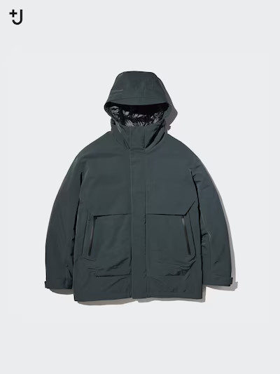 Uniqlo +J Hybrid Down Oversized Hoodie XS~4XL Black Green New Japan 477953