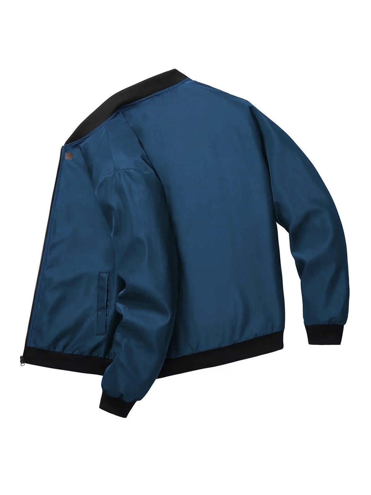 Men’s Baseball Collar Jacket Spring Autumn Short Loose Solid Color Casual Coat