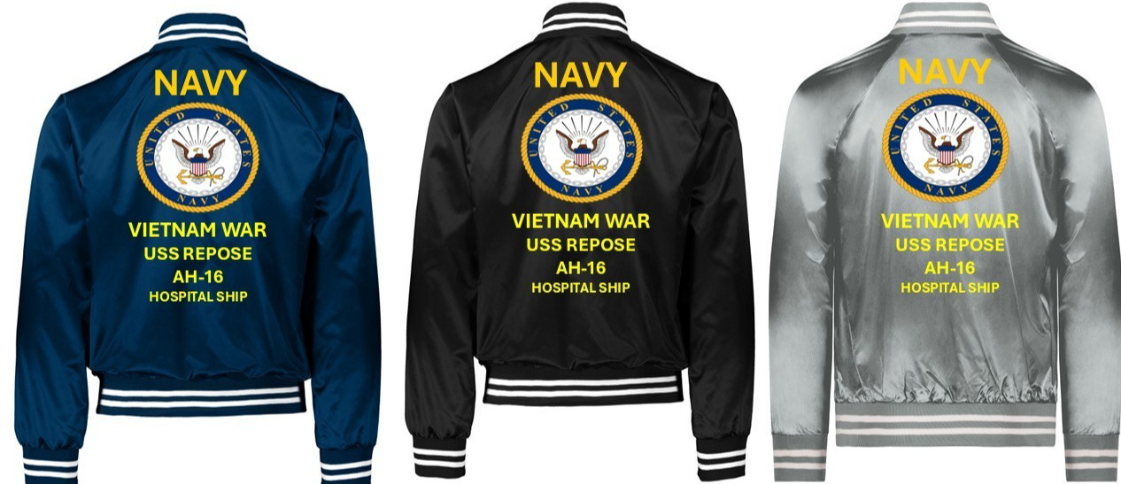 VIETNAM* USNS CORPUS CHRISTI BAY * SI*VINYL*SATIN JACKET*NAVY OFFICIAL LICENSE