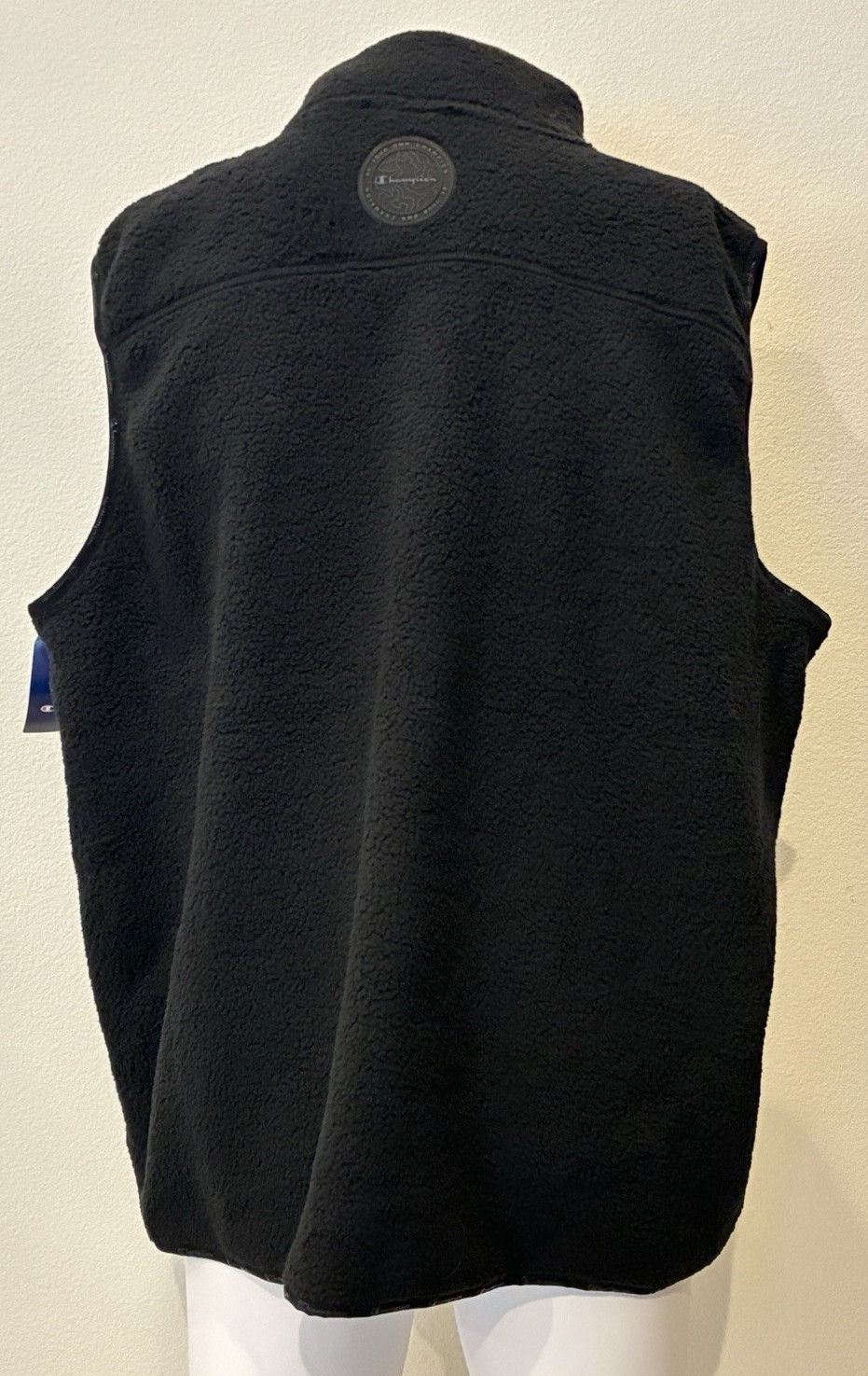 NEW Champion Cozy Shearling Vest Mens Size XL Black Fleece Outerwear Casual $70