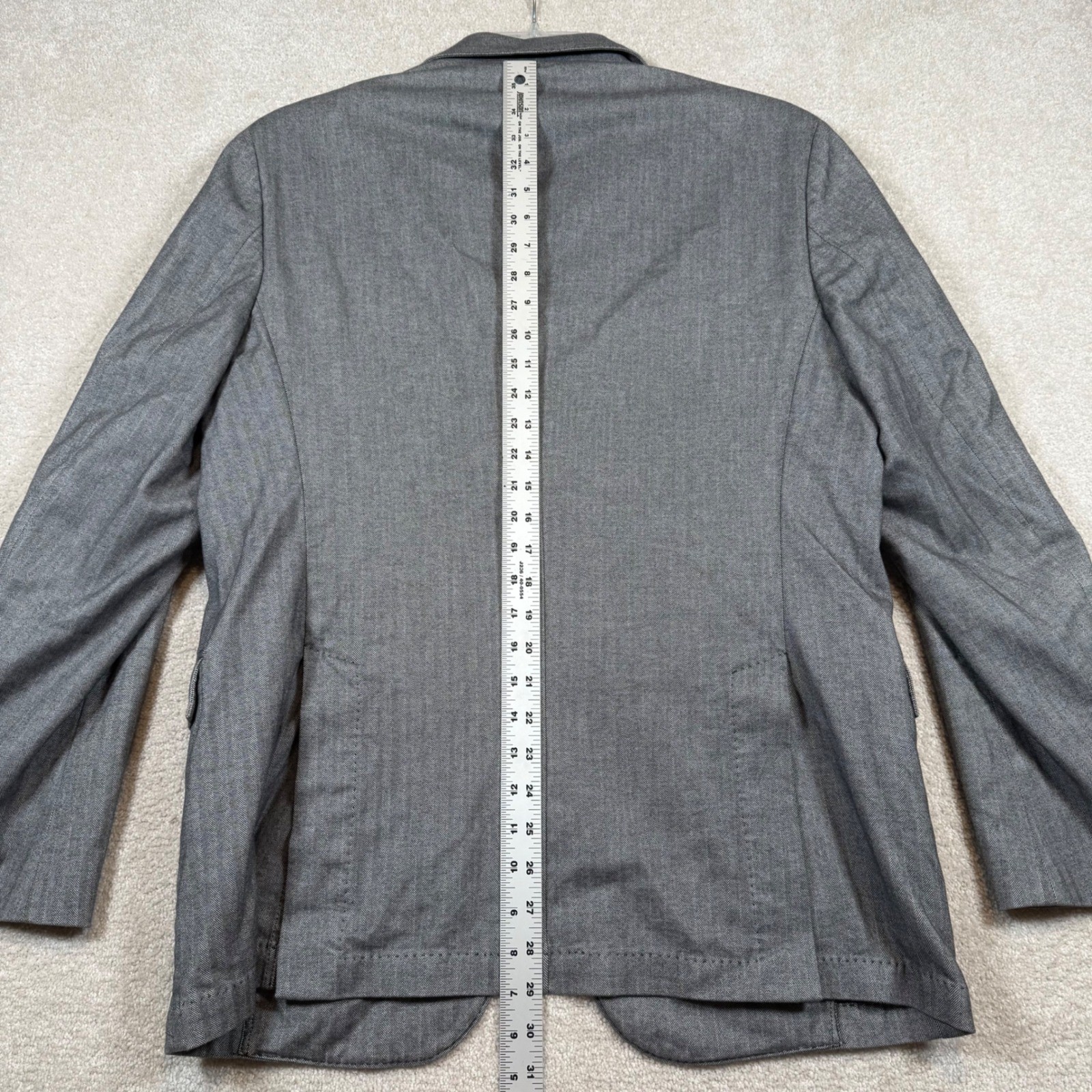 Brooks Brothers Red Fleece 42R Sport Coat Blazer Gray Herringbone Two Button