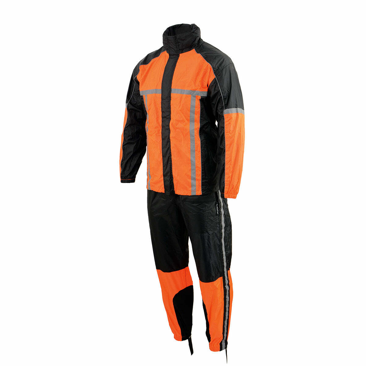 Milwaukee Leather MPM9510 Men’s Black/Orange Motorcycle Water Resistant RainSuit