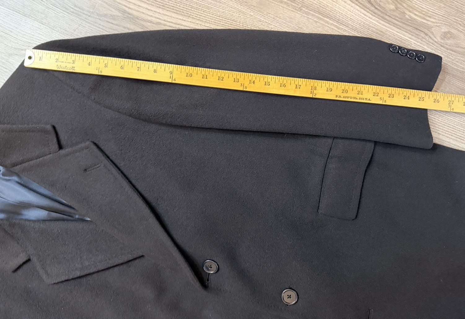 VTG Hart Schaffner & Marx Gold Trumpeter Overcoat Men 40R 100% Cashmere Measured