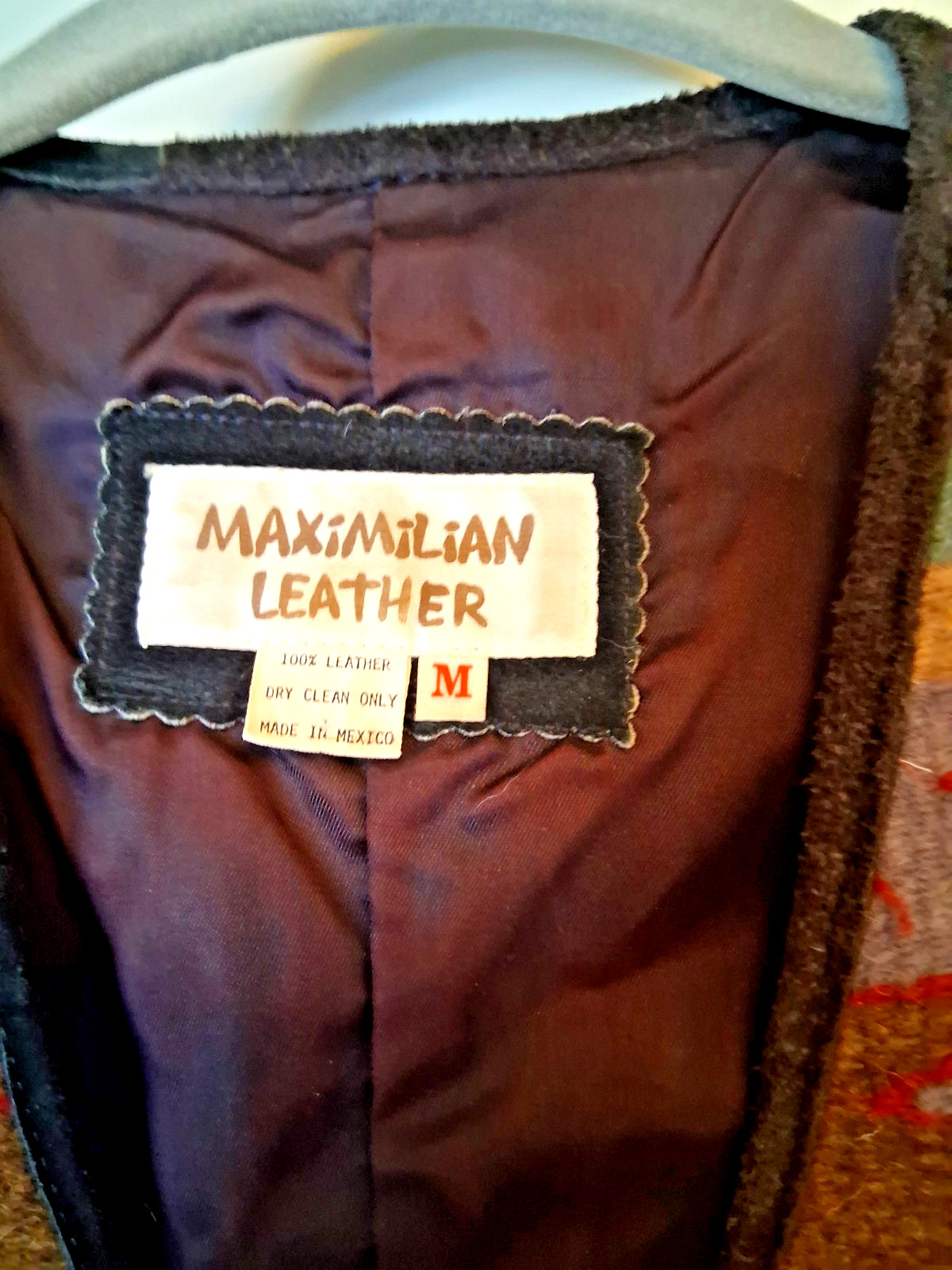 Vintage Maximillian Leather Suede Fringe Western Vest Boho Biker Women Men S / M