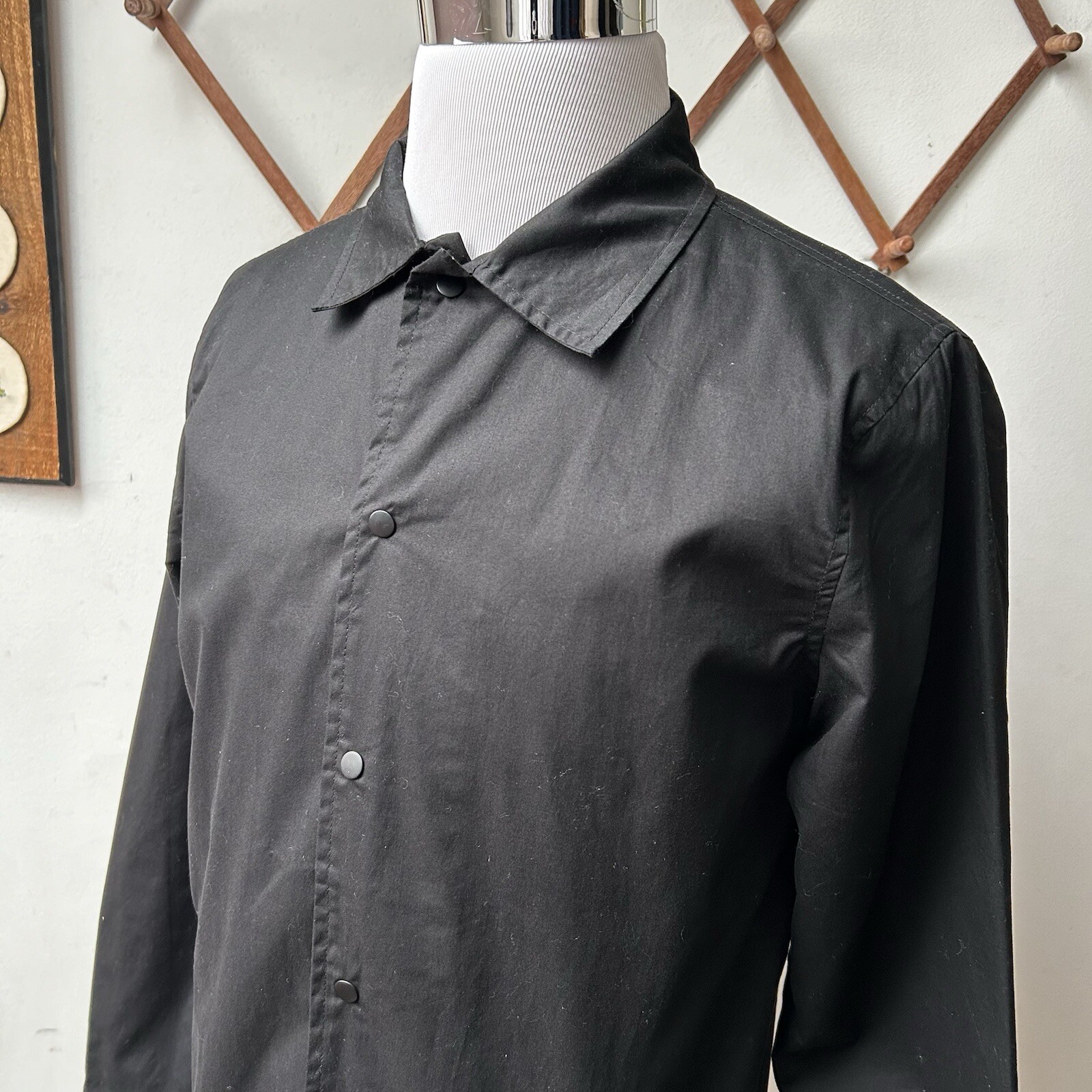 ZAK Los Angeles Lightweight Black Shirt Jacket Snap Button Men’s Medium