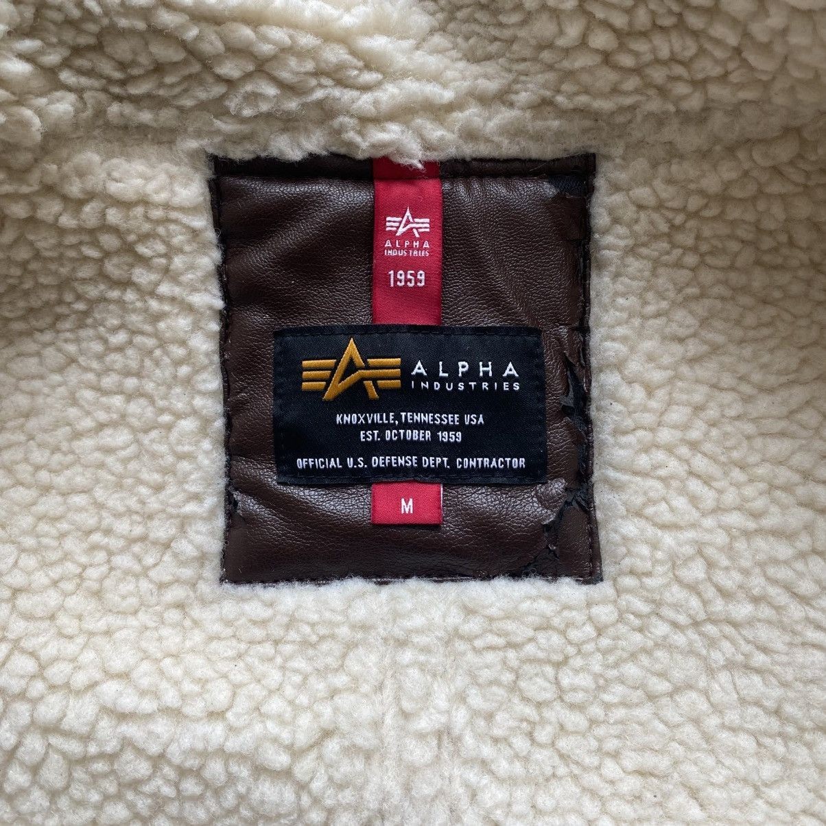 Alpha Industries Shearling Styled Asymmetrical Bondage Jacket Size M