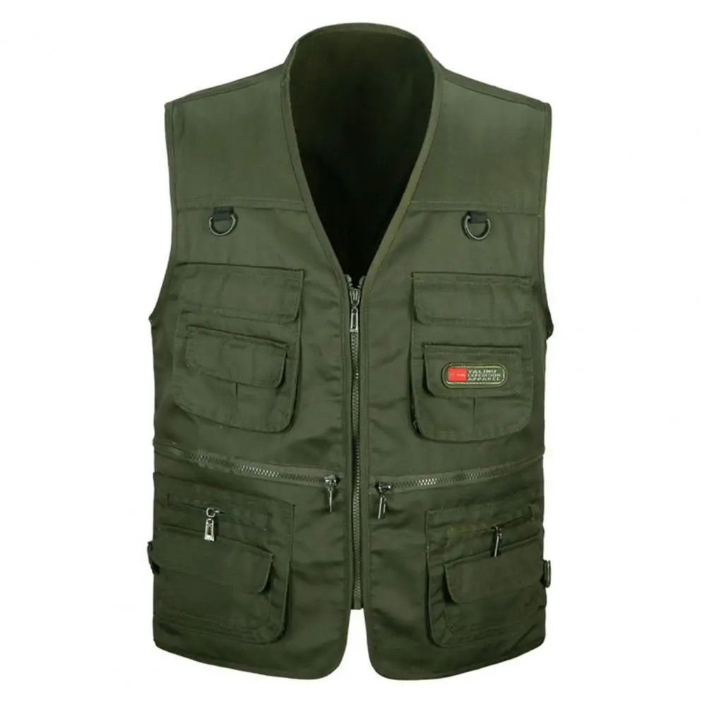 Men’s Vest Outdoor Fishing Vest 10 Pockets Photography Hiking Waistcoat Jacket
