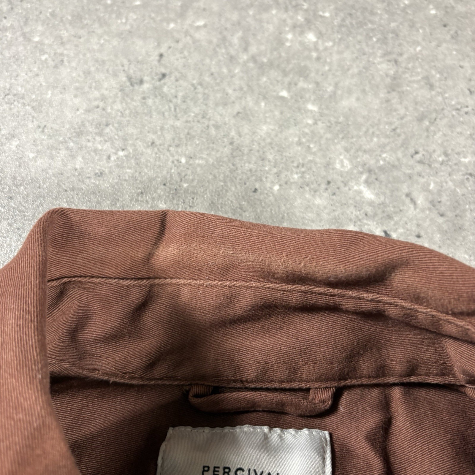 Percival Jacket Mens XL Brown Chore Utility Check Overshirt Utility Shacket