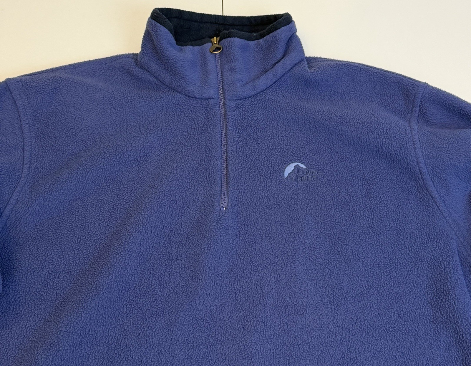 Lowe Alpine 1/4 Zip Fleece Mens XL Polartec Aleutian 255 Purple Walking Hiking