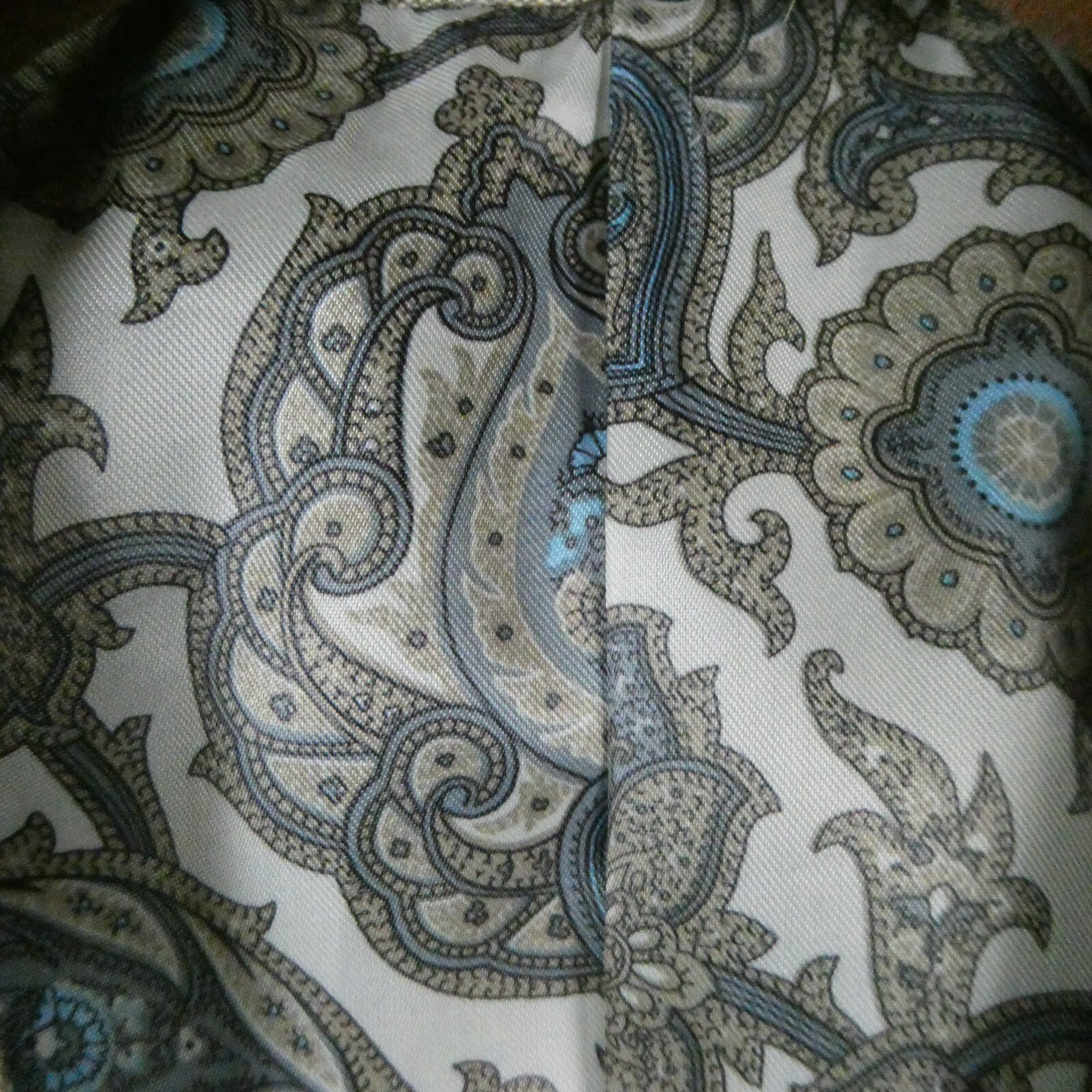 Lauren Ralph Lauren Mens Blazer 42R Sport Coat Tan Paisley Lined Two Button