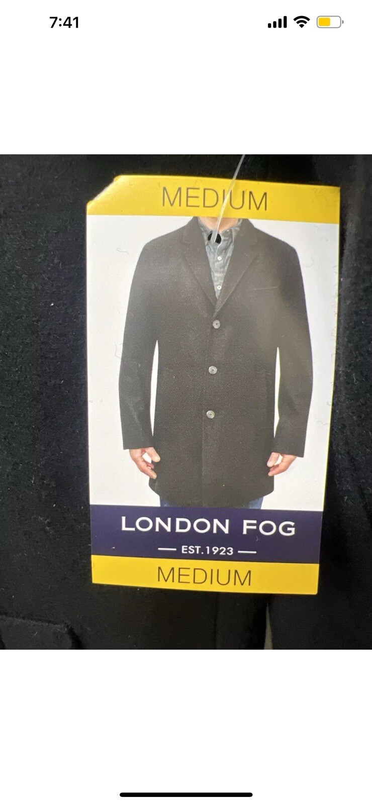 London Fog Men’s Black Lapel Collar 3 Button Closure Wool Blend Coat CHOOSE SIZE