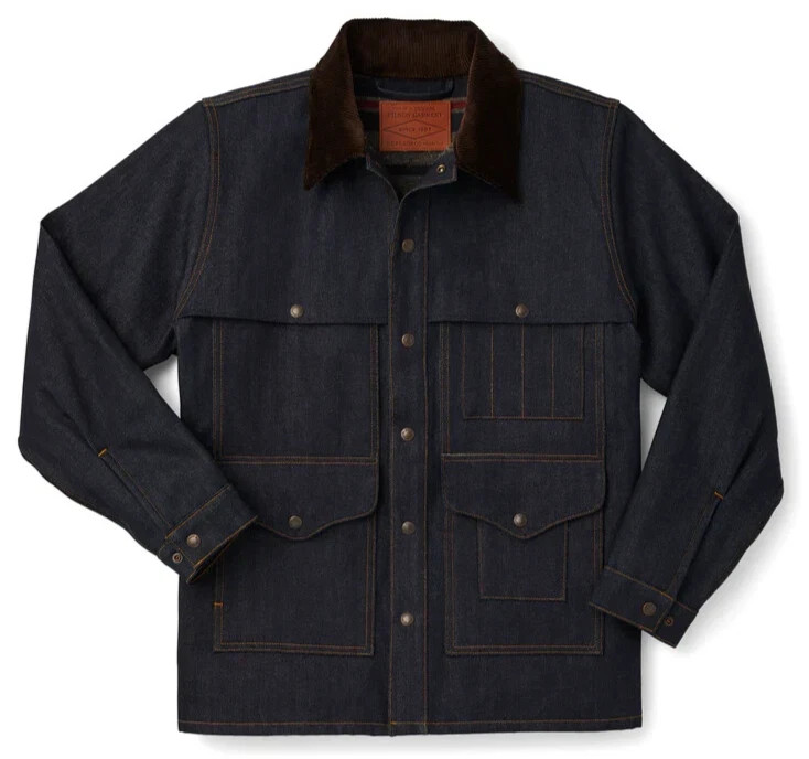 Filson Lined Denim Cruiser Jacket NWT Raw Indigo USA Made Wool Lined Workwear XS