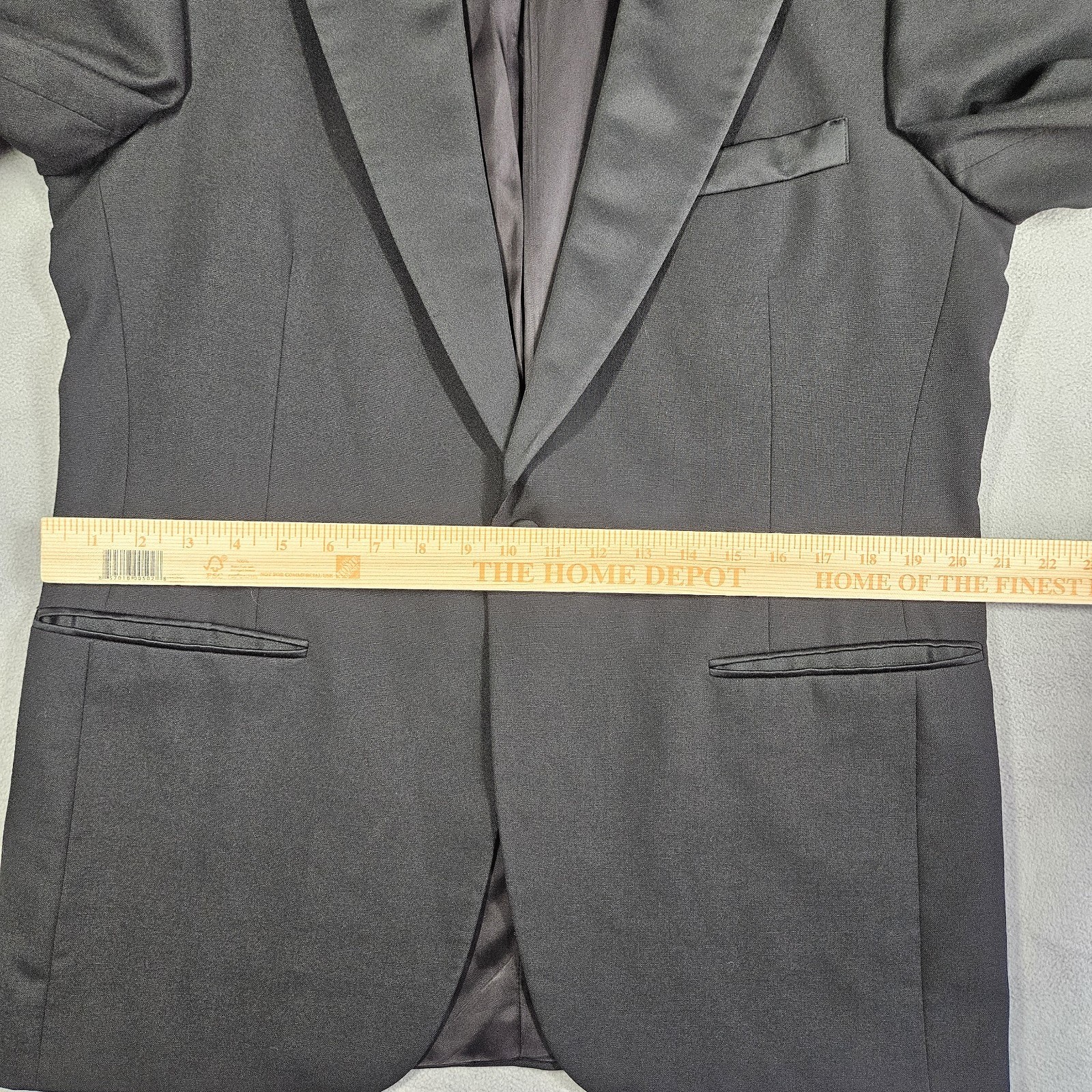 LANVIN Paris Tuxedo Blazer Mens 42R Black Wool Formal Wedding Jacket USA Prom