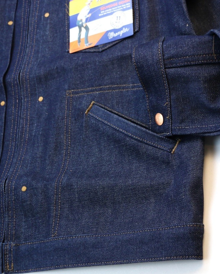 Wrangler Men’s Denim Jacket 11MJZ Cone Mills White Oak Selvedge Sanforized 14 oz