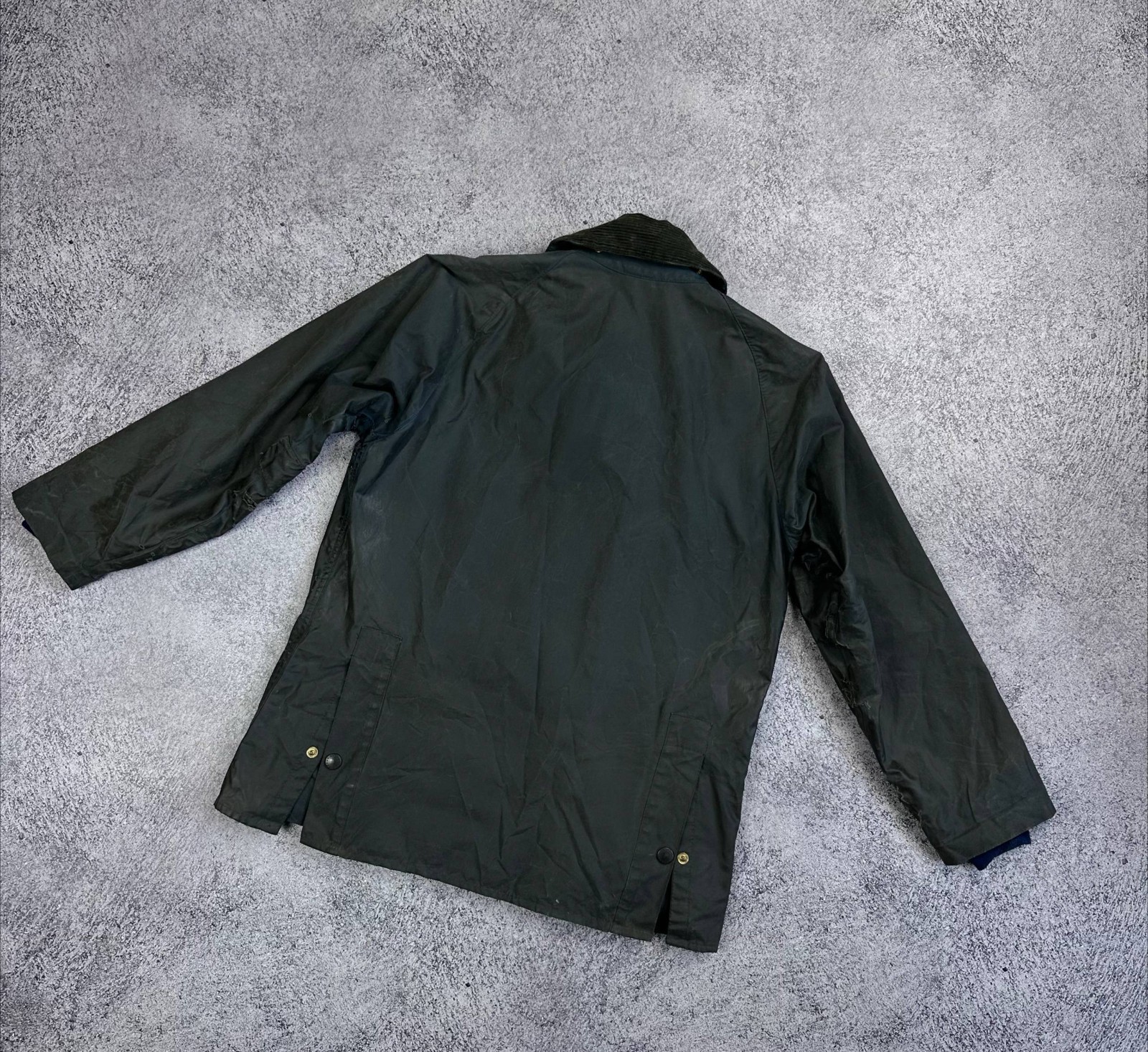 Barbour A105 Bedale Wax Jacket 1988 Green C36 / 91CM Pocket UK Vintage