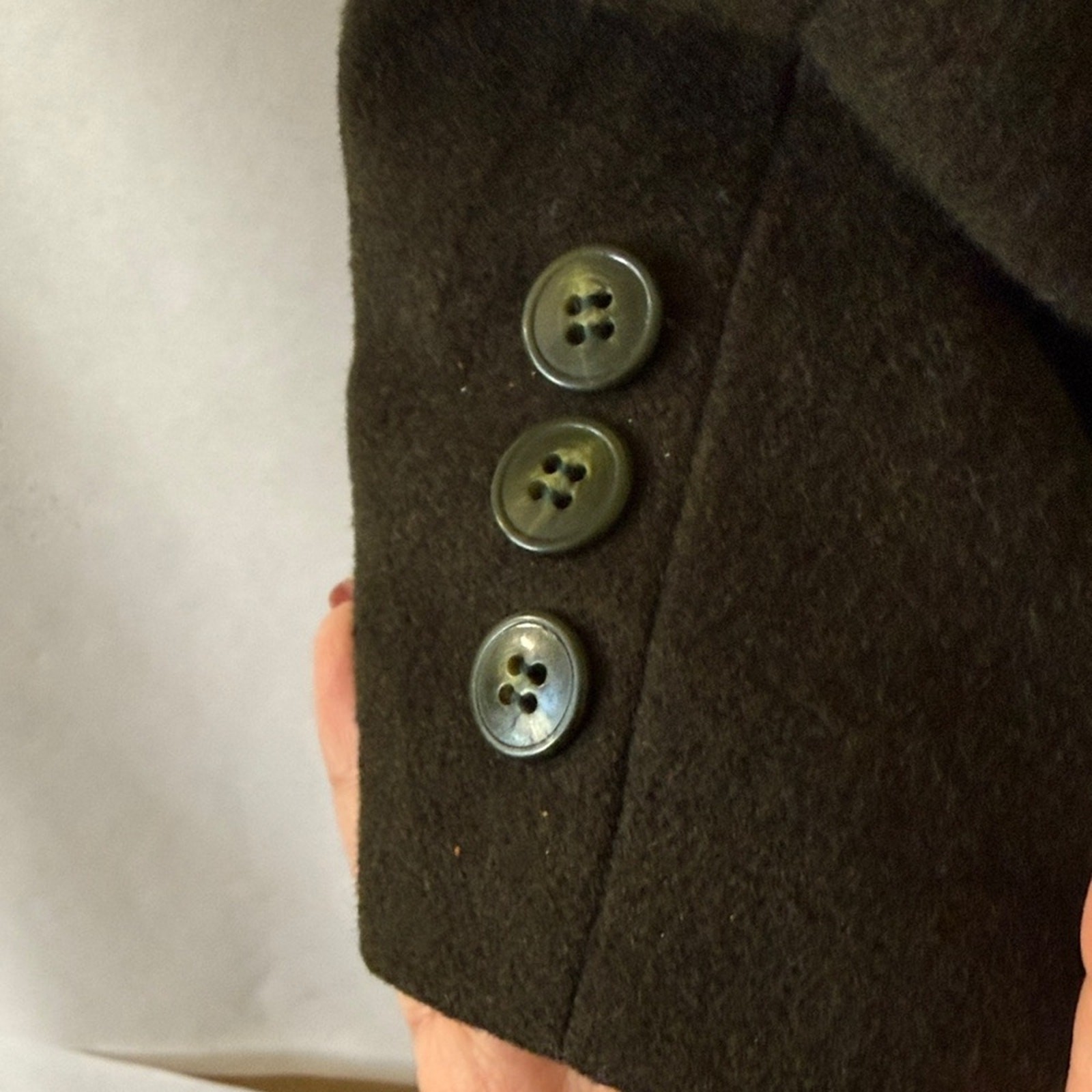 Domani Uomo Wool Cashmere Blazer Size XL Sport Coat Olive Green Italy Academia