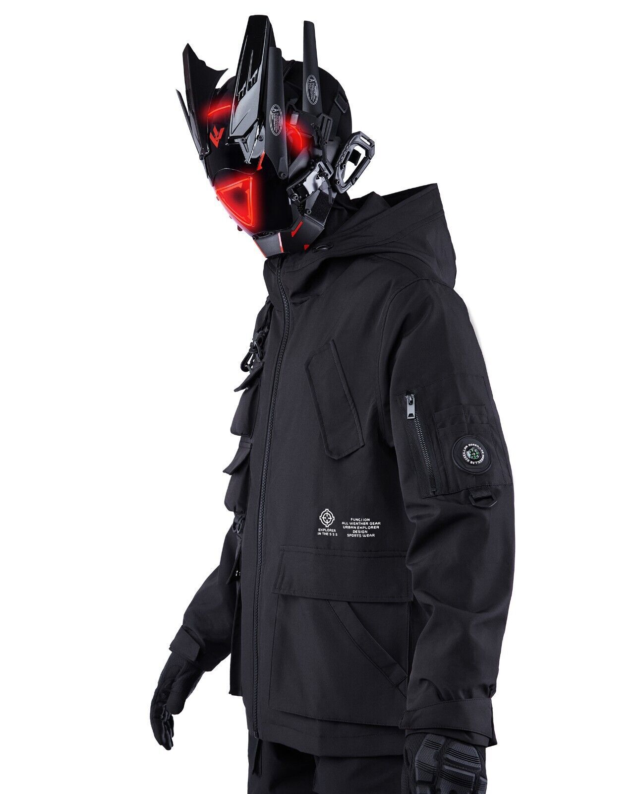 Niepce NX Matte Black Tactical Techwear Jacket Urban Streetwear Hooded Coat