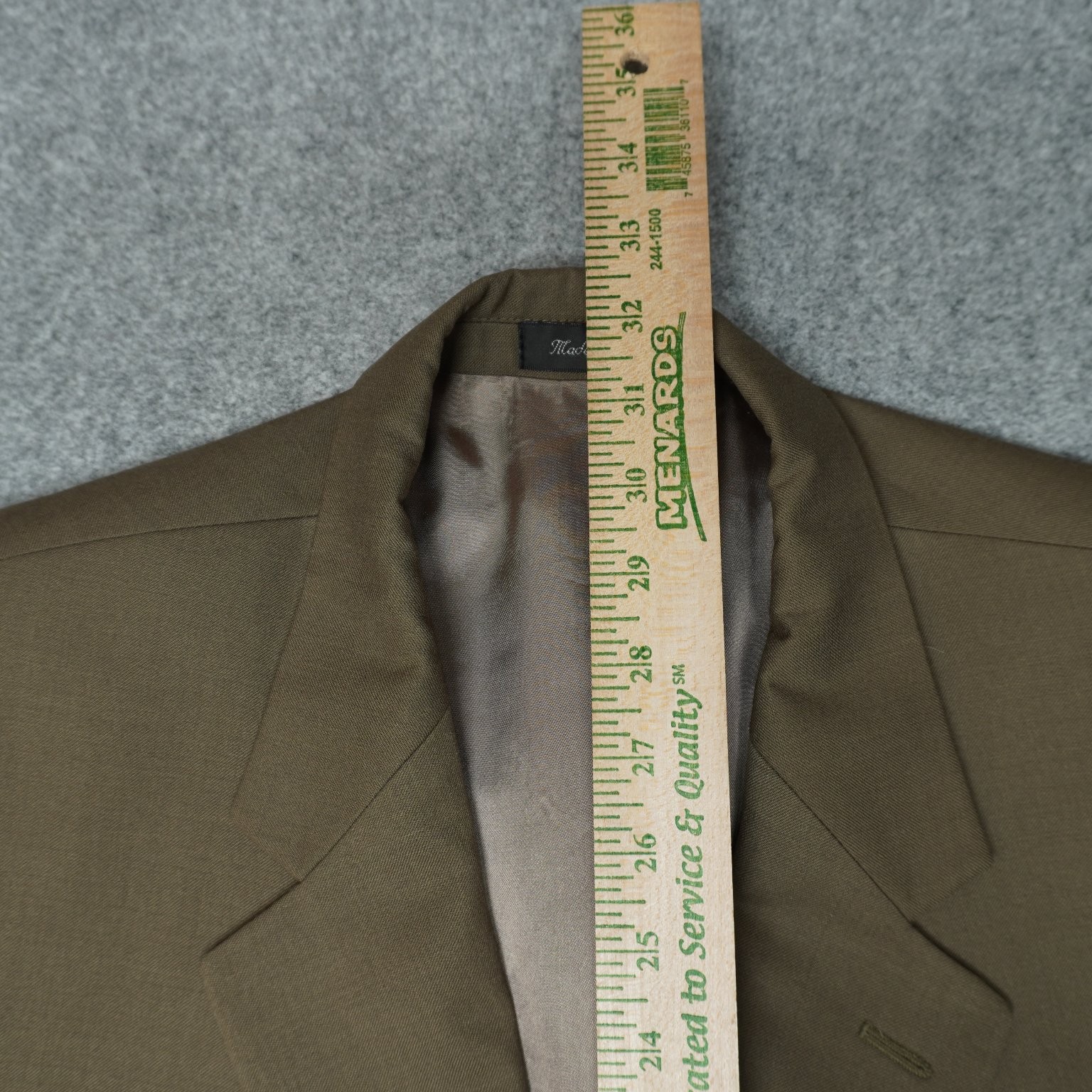 Chaps Men’s Wool Blazer Jacket Brown Size 48R Dry Clean Only