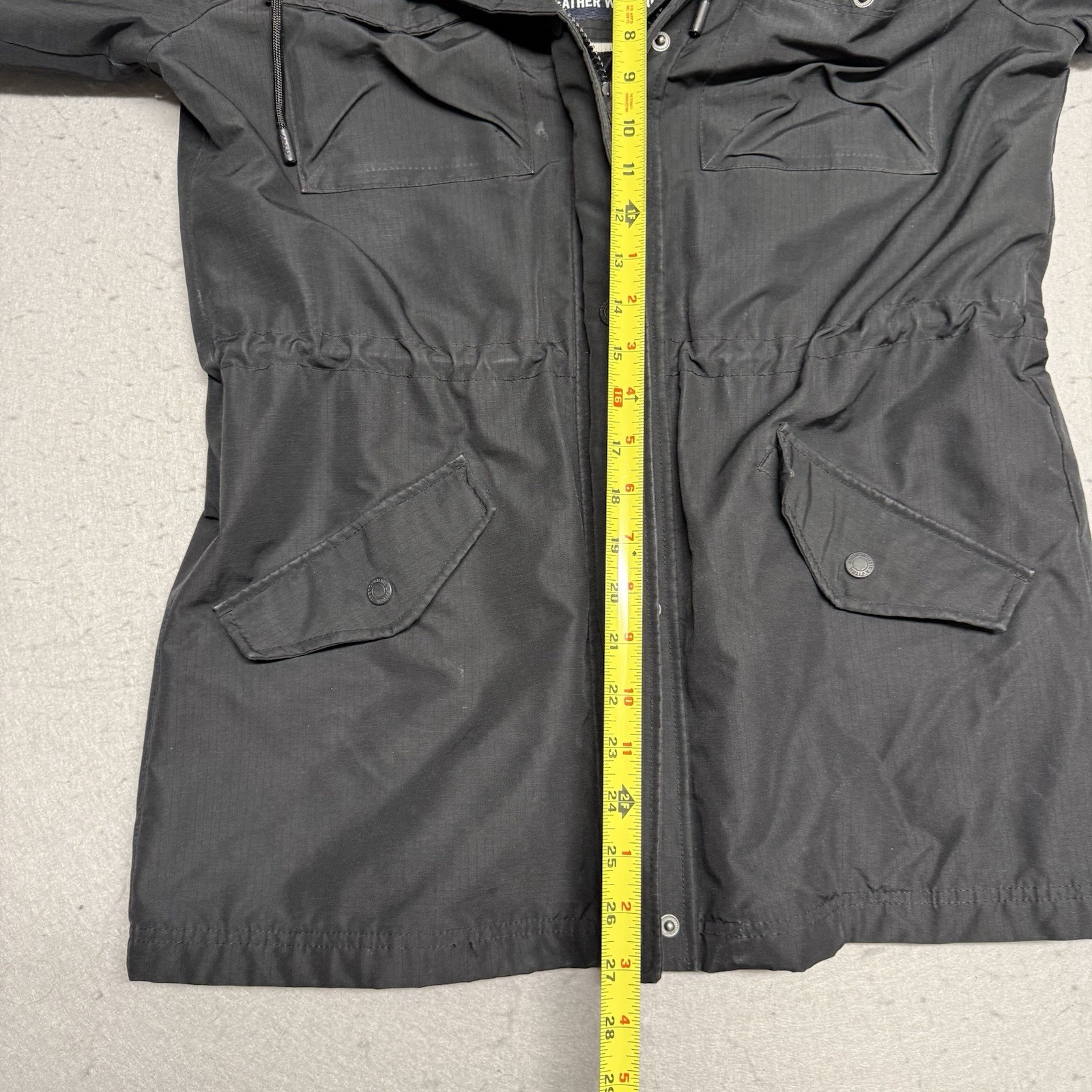 Abercrombie & Fitch Mens All‑Season Weather Warrior Jacket Black Y2K Size M