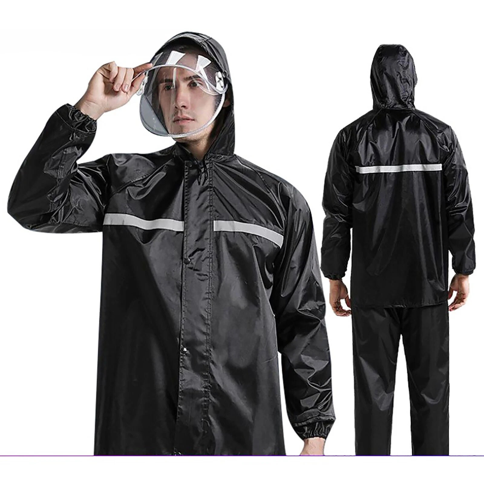 Waterproof Rain Suits Heavy Duty Raincoat Fishing Rain Gear Jacket Men