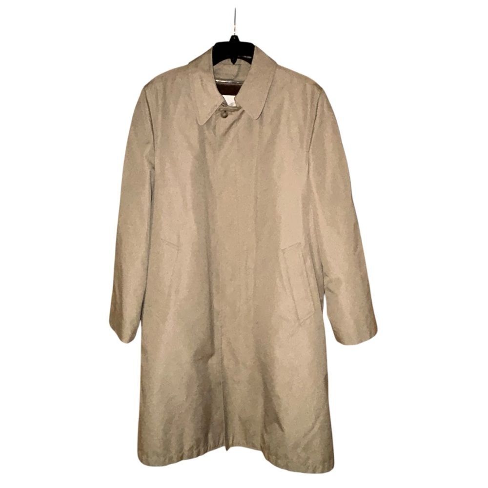 Raintamer Vintage Trench Coat Insulated Mens Size 40R Removable Liner Tan