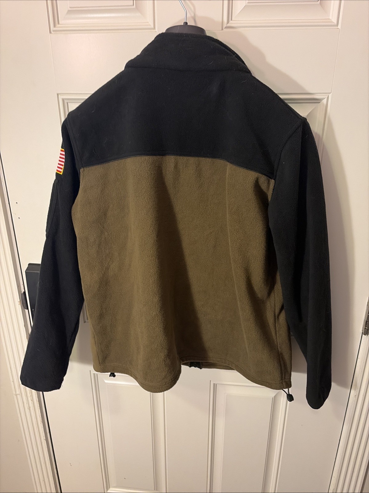United States Army – XL- Green Black Full Zip Fleece Jacket – Docken – Nice!