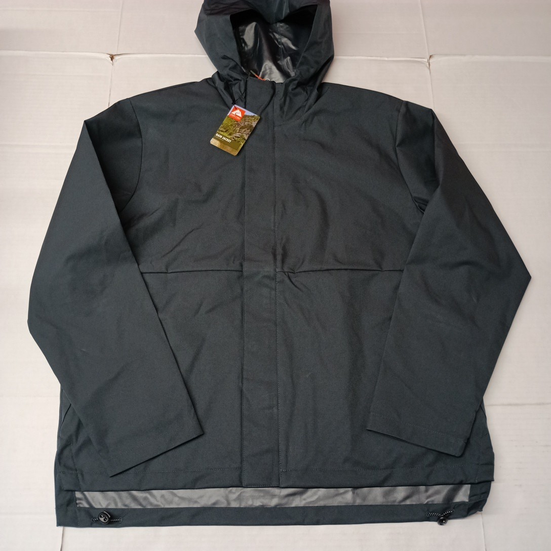 Ozark Trail Rain Jacket Men’s Size XL Gray Stone Waterproof Hooded Lined Pockets