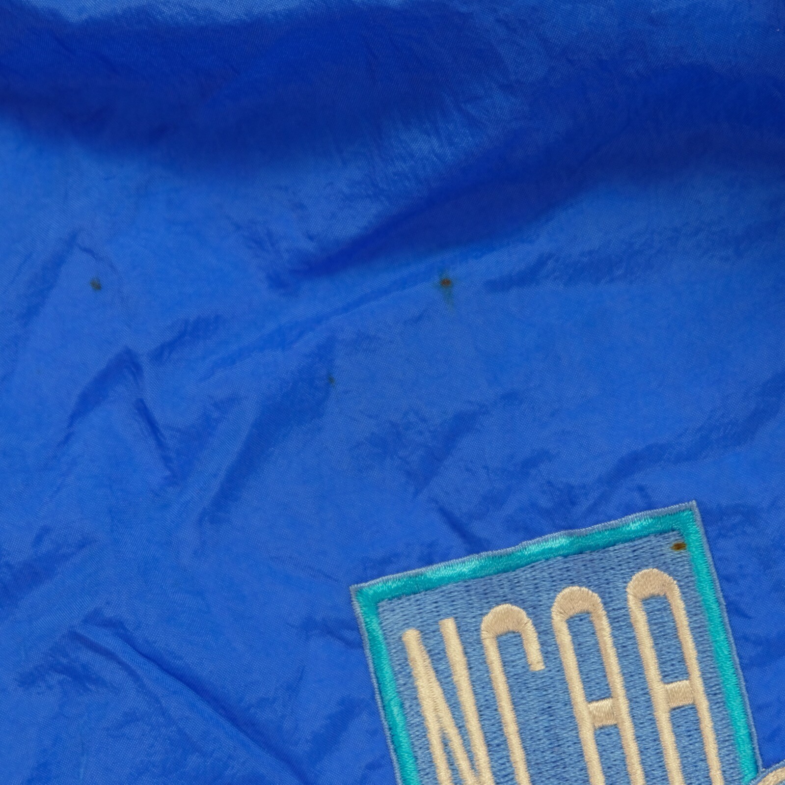 Rare VTG NIKE Spell Out Swoosh NCAA Yes Color Block Windbreaker Jacket 80s 90s L