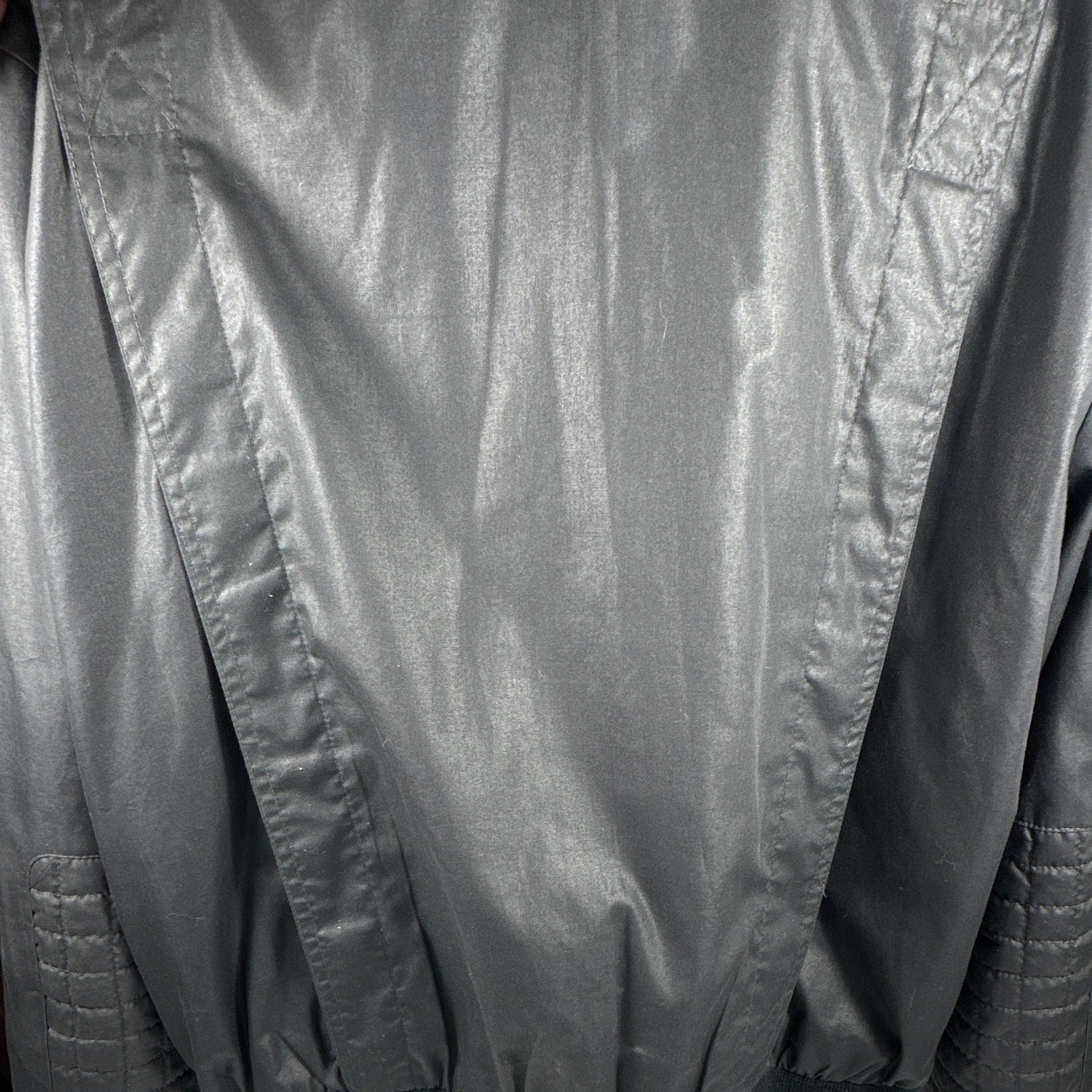 Seruchi Men’s Black Bomber Jacket – Full Zip Pockets – Size 46 Regular