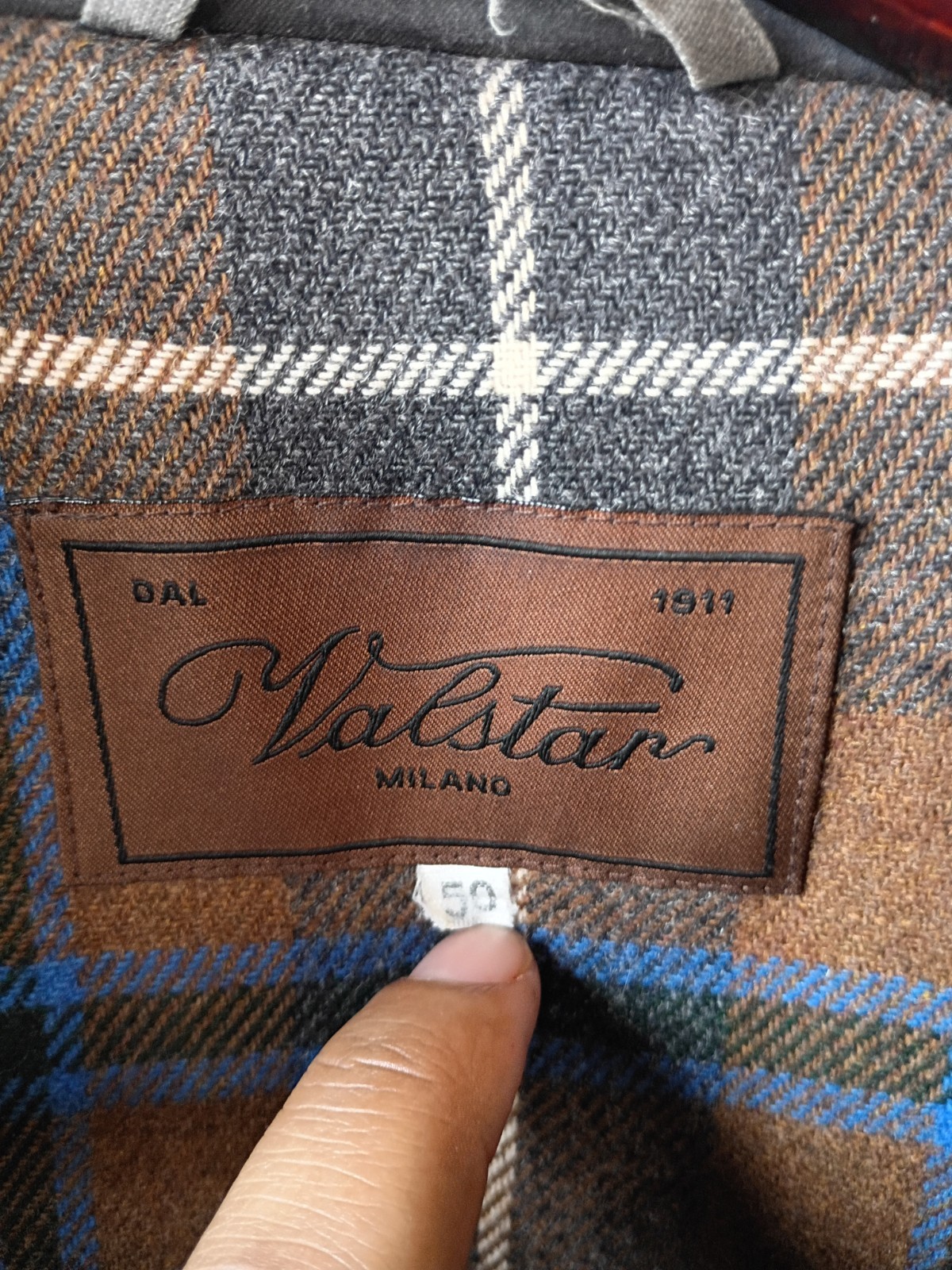 Valstar Milano Men’s Wool Lined Jacket Size 50 Dark Brown Made In Italy