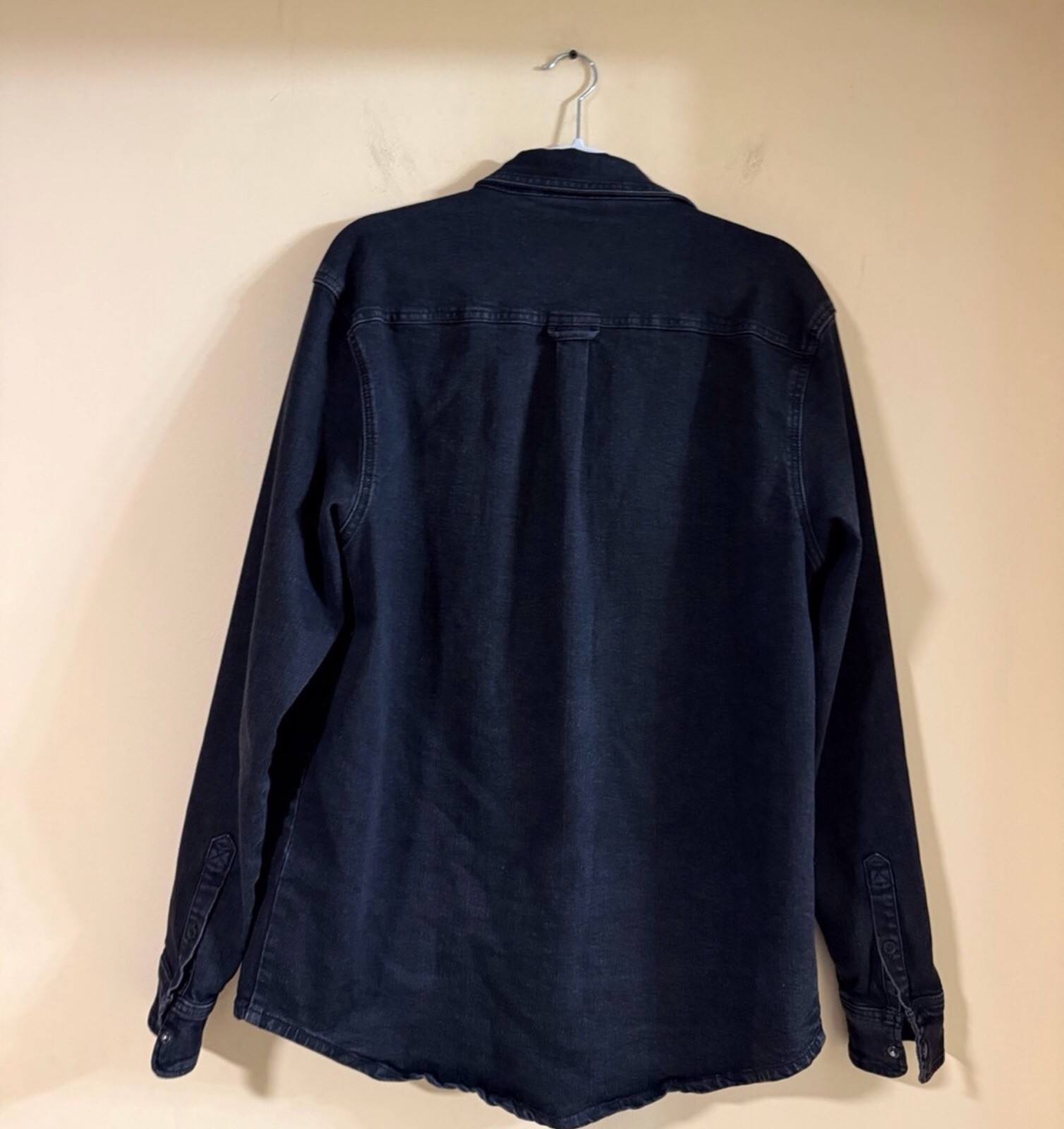Men’s ZAK Los Angeles Black Button-Front Shirt Jacket…XL