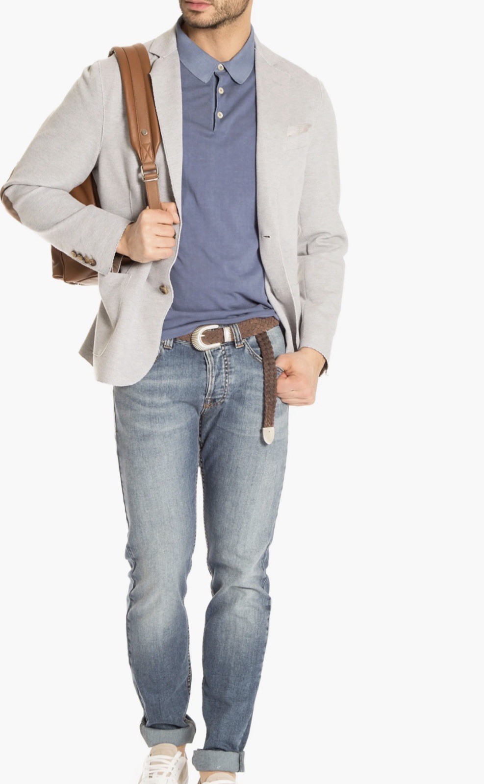Eleventy Slim Fit Jersey Sport Coat In Grey IT 52 US 40