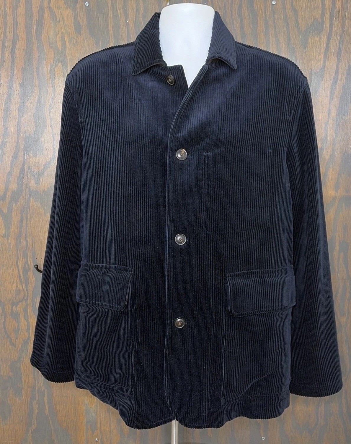 Todd Snyder Men’s M Navy Blue Italian Corduroy Walking Jacket Heavy Coat NEW