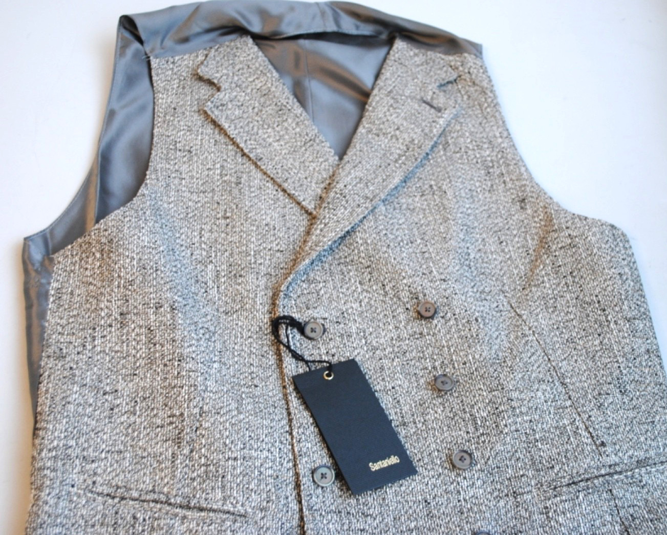 SANTANIELLO TAILORING VEST SPRING SUMMER COTTON + PL SIZE 48