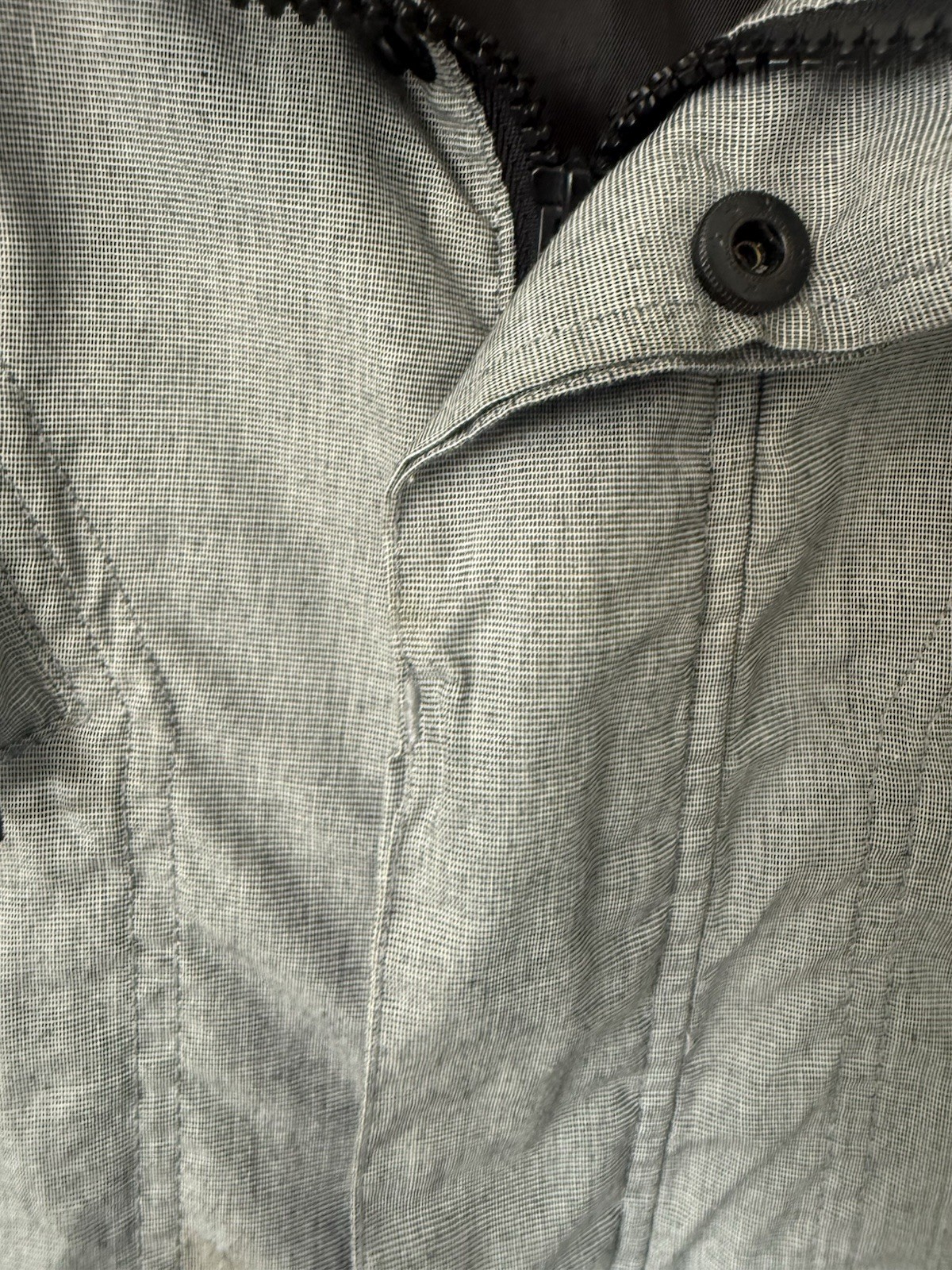 Apt. 9 Men’s Gray Stand-Up Collar Jacket XL Zip/Button Lined Short