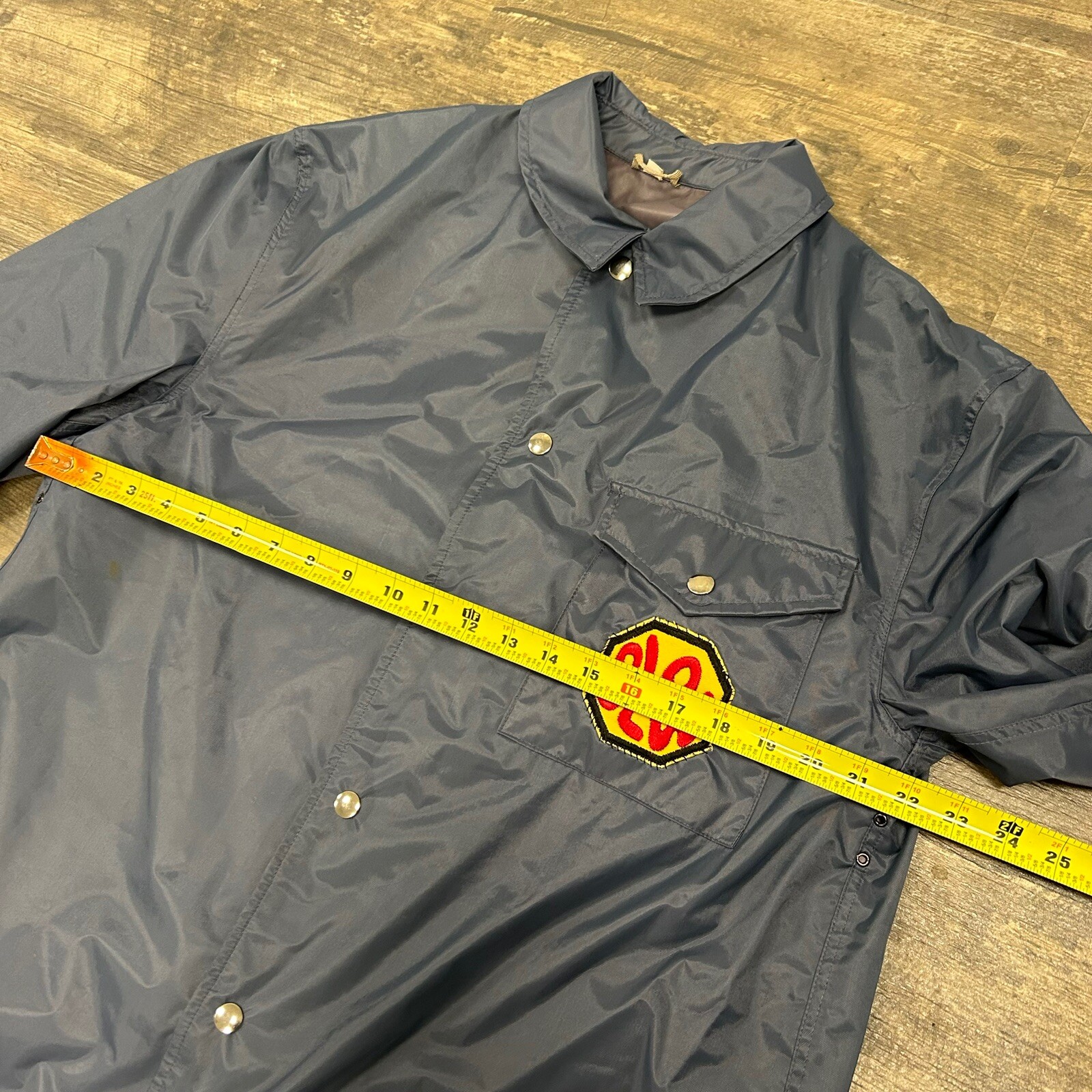 Vintage Blauer Nylolite Rain Jacket/Coat Men Size Medium Blue SLOW