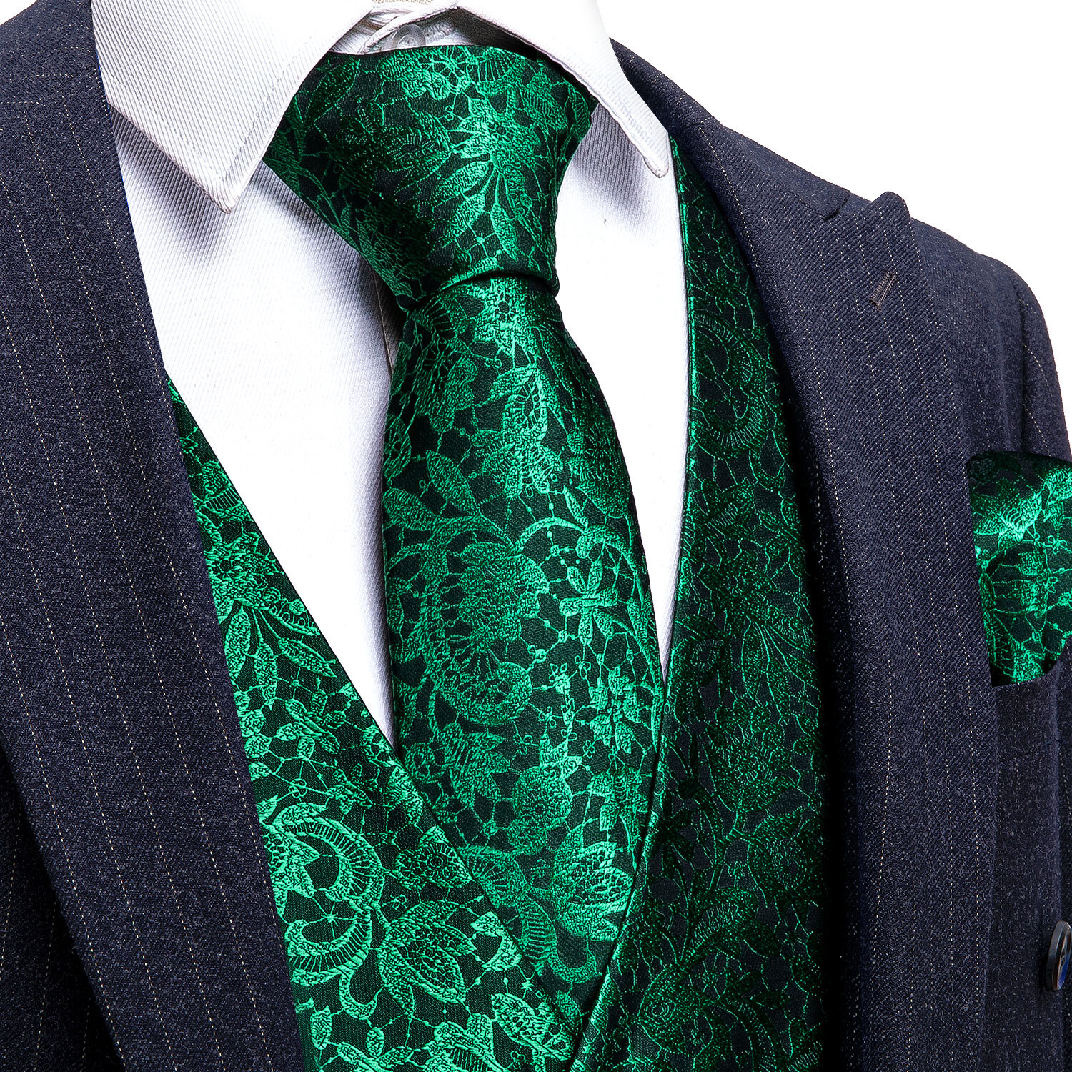 PLUS Size 5XL S Mens Waistcoat Wedding Formal Vest Paisley Floral Solid Gilet