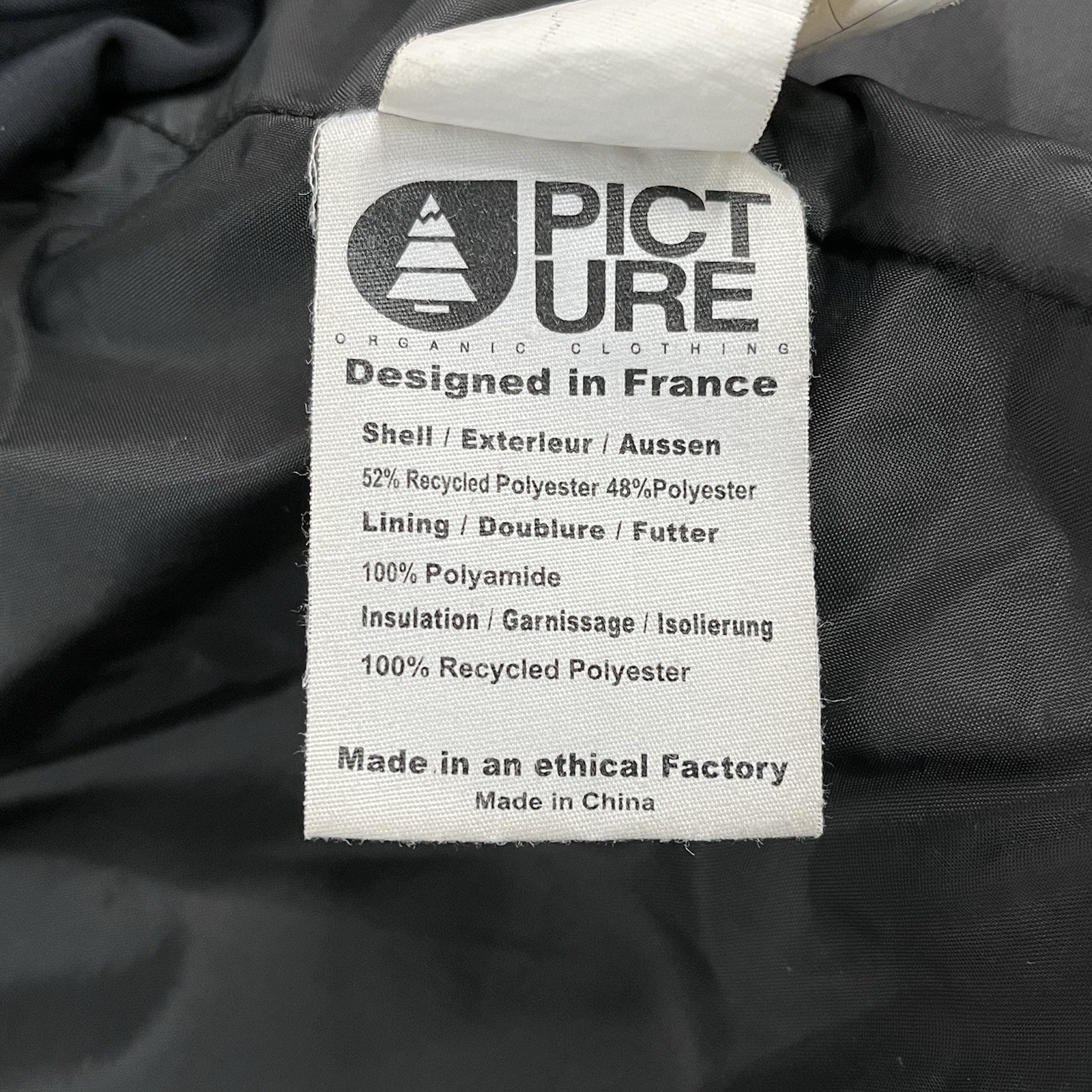Picture Organic Hidli Jacket Mens Small Hooded Dryplay Bio Shell Waterproof NICE