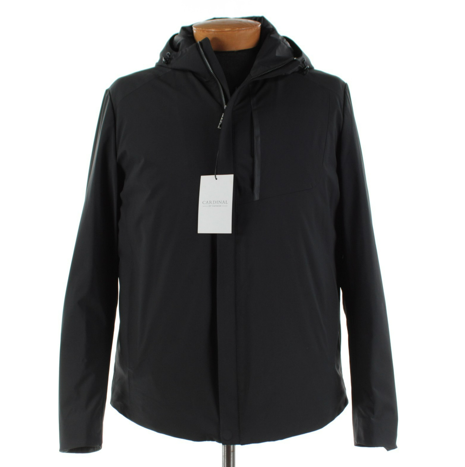 Cardinal of Canada NWD Nylon Blend Hooded Jacket Size Large US In Solid Black
