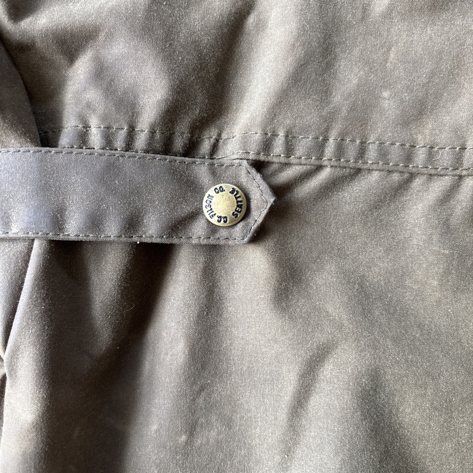 Filson 1438N All Season Rain Coat Men’s Large Oil Finish Cover Cloth USA
