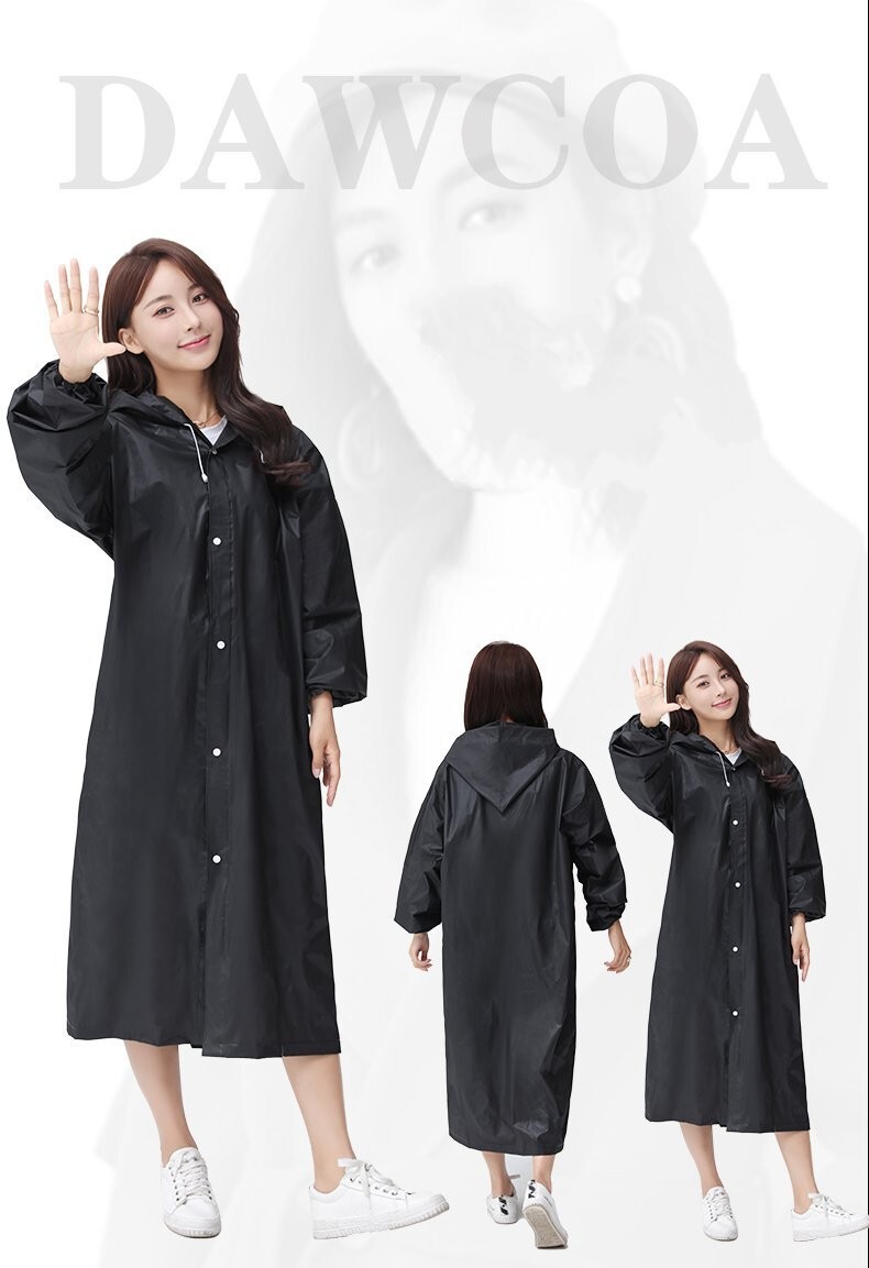 Unisex Adult Waterproof Raincoat Rain Coat Hooded Jacket Poncho Rainwear Camping