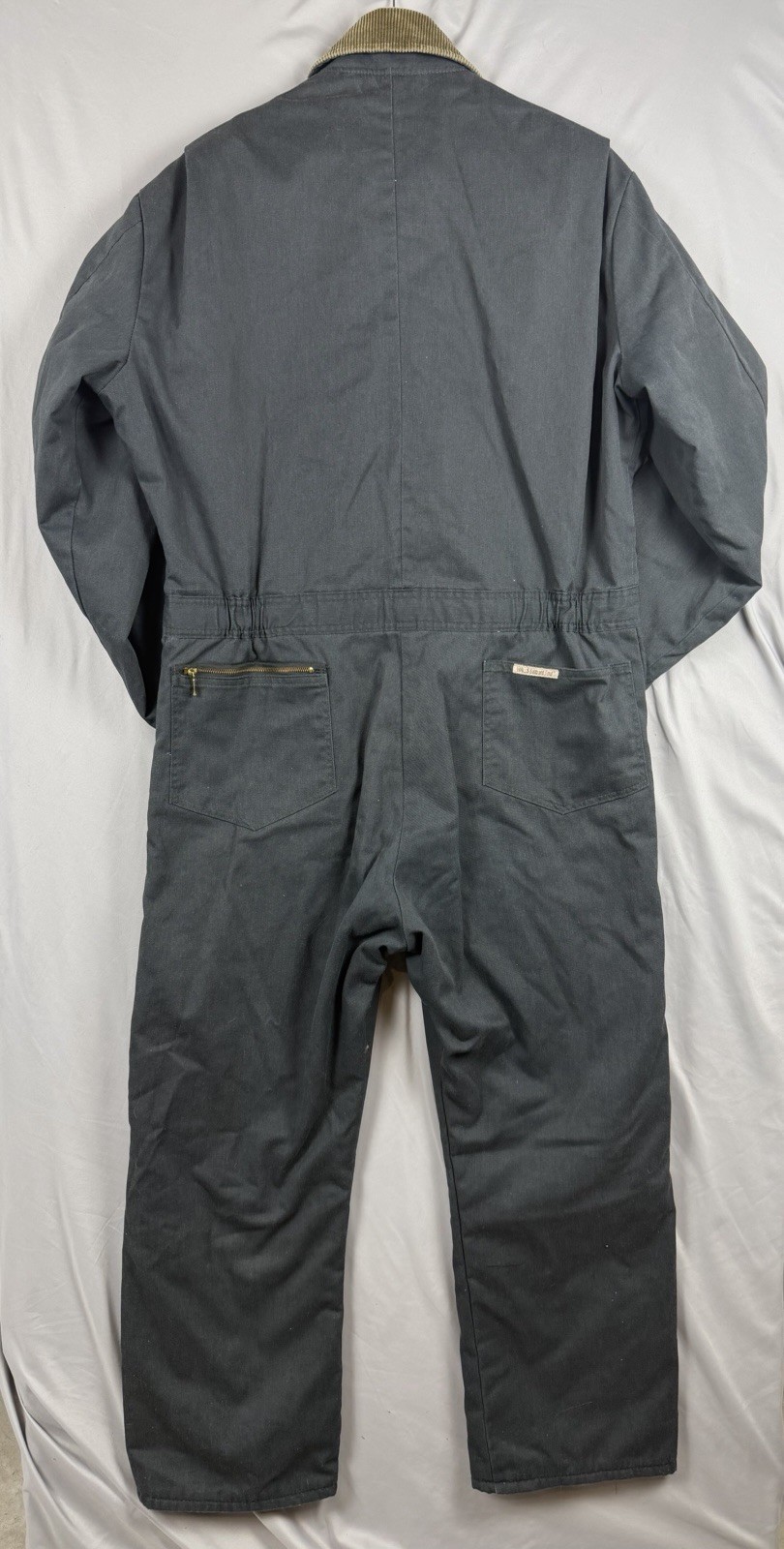 Walls Blizzard Pruf Coveralls Mens Large Short Insulated Gray Workwear Vtg USA