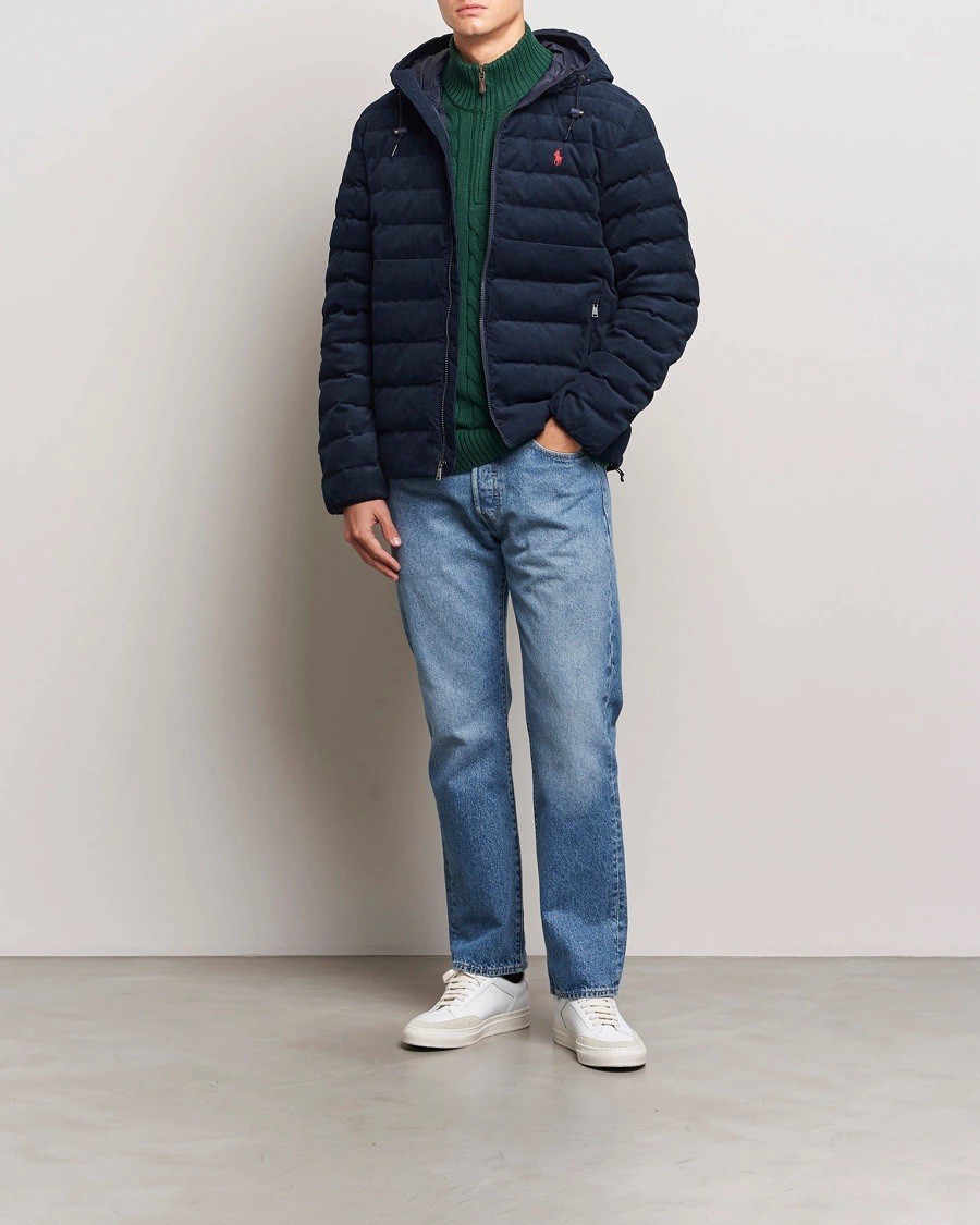 Polo Ralph Lauren The Colden Corduroy PUFFY HOODED Jacket NAVY Men’s Size 4XB